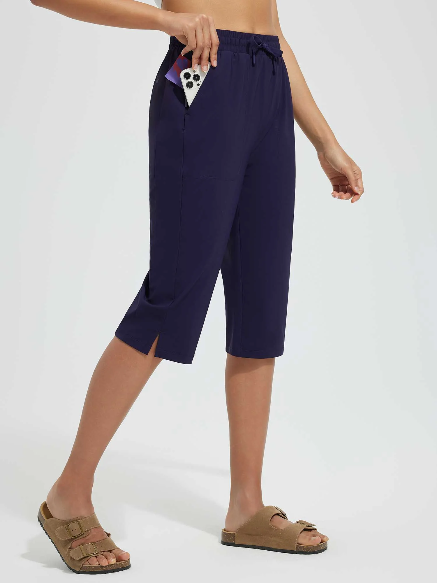 Women's 15" UPF 50+ Quick-Dry Swim Capris - Image 21