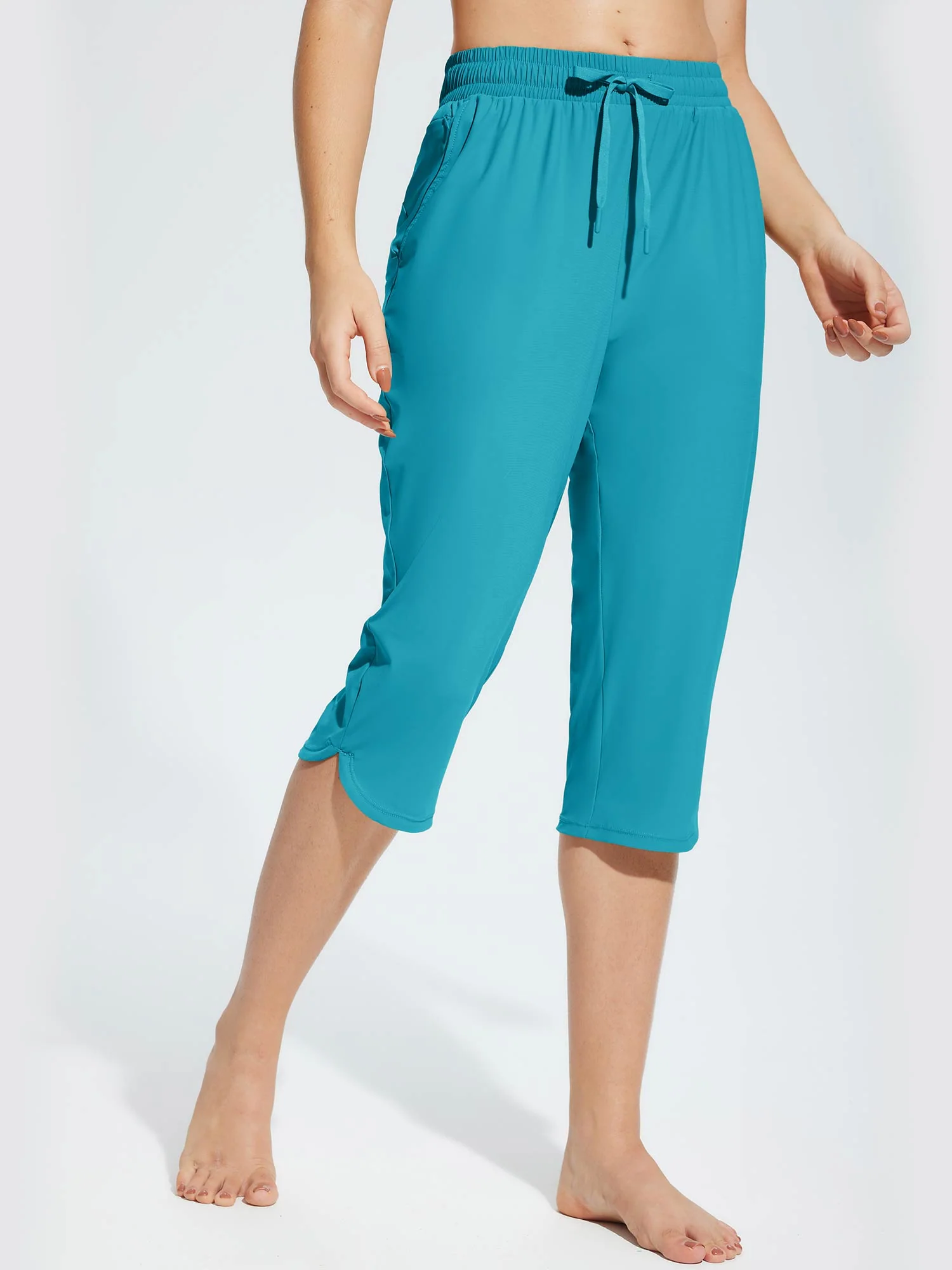 Women's 18" UPF 50+ Quick-Dry Swim Capris - Image 32