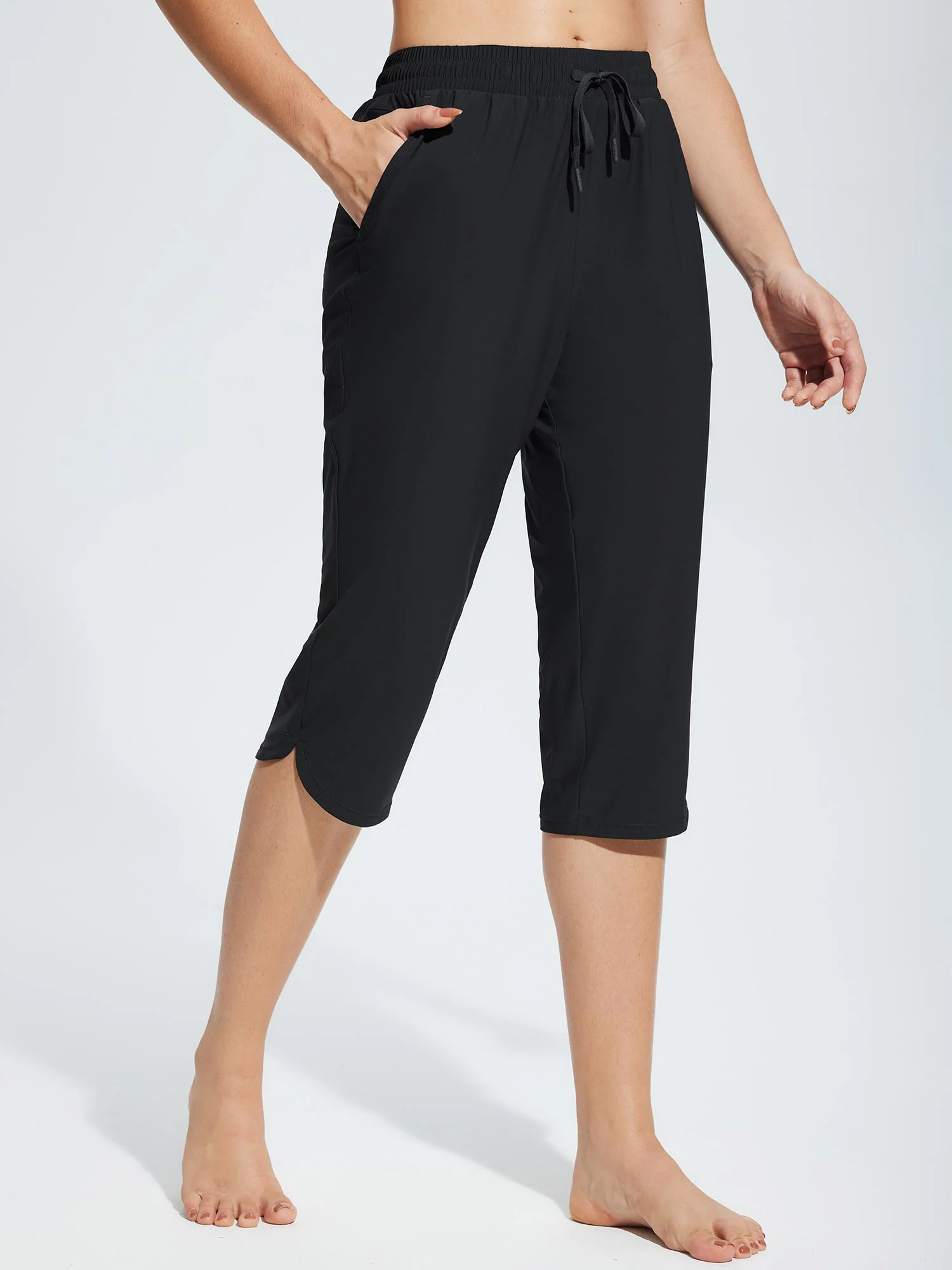 Women's 18" UPF 50+ Quick-Dry Swim Capris - Image 4