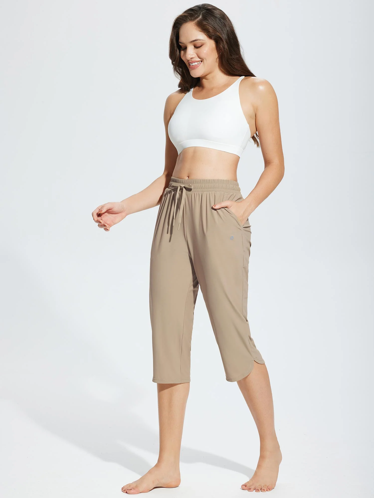 Women's 18" UPF 50+ Quick-Dry Swim Capris - Image 9