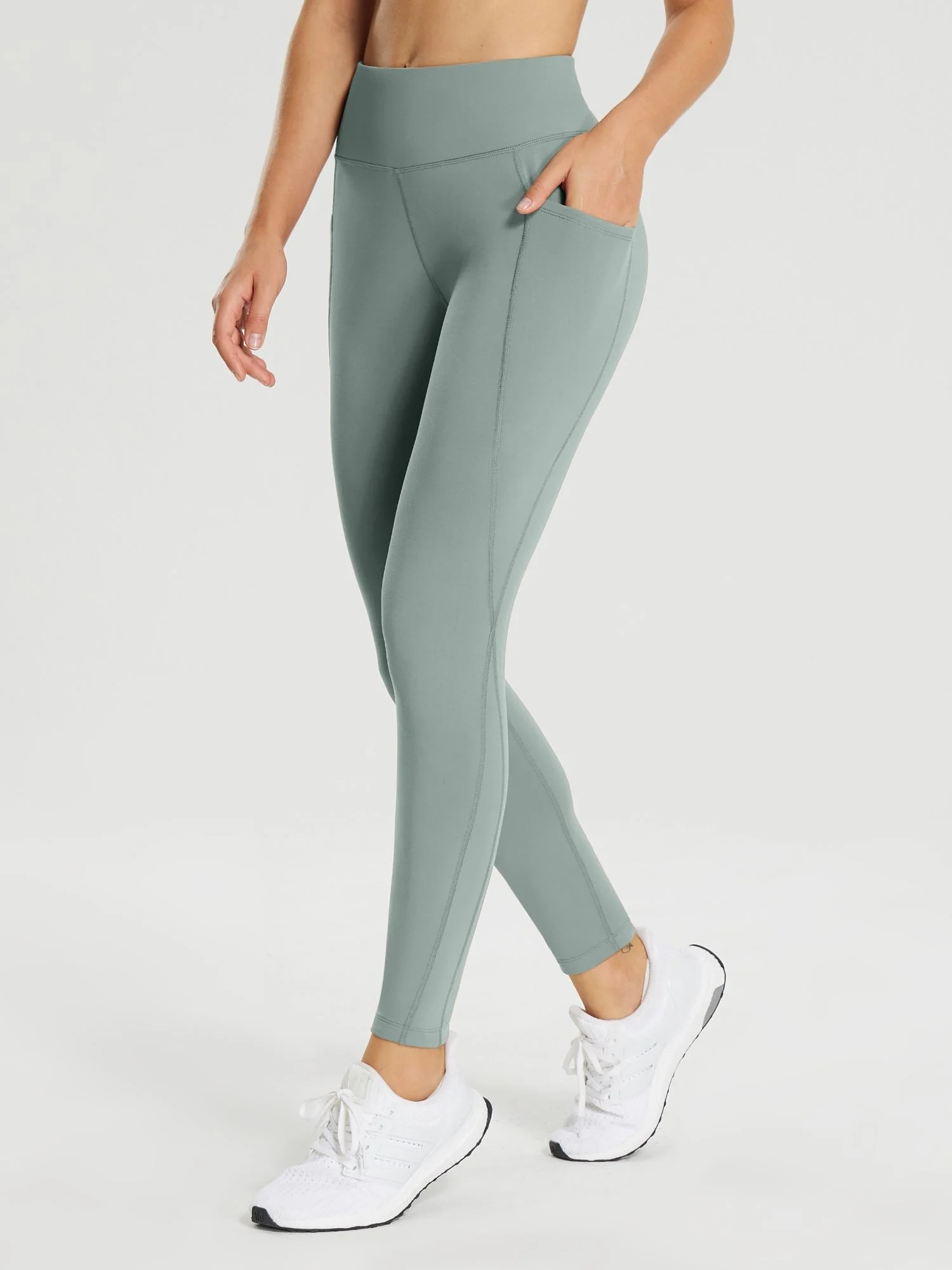 25" Fleece-Lined Cycling Leggings - Image 13