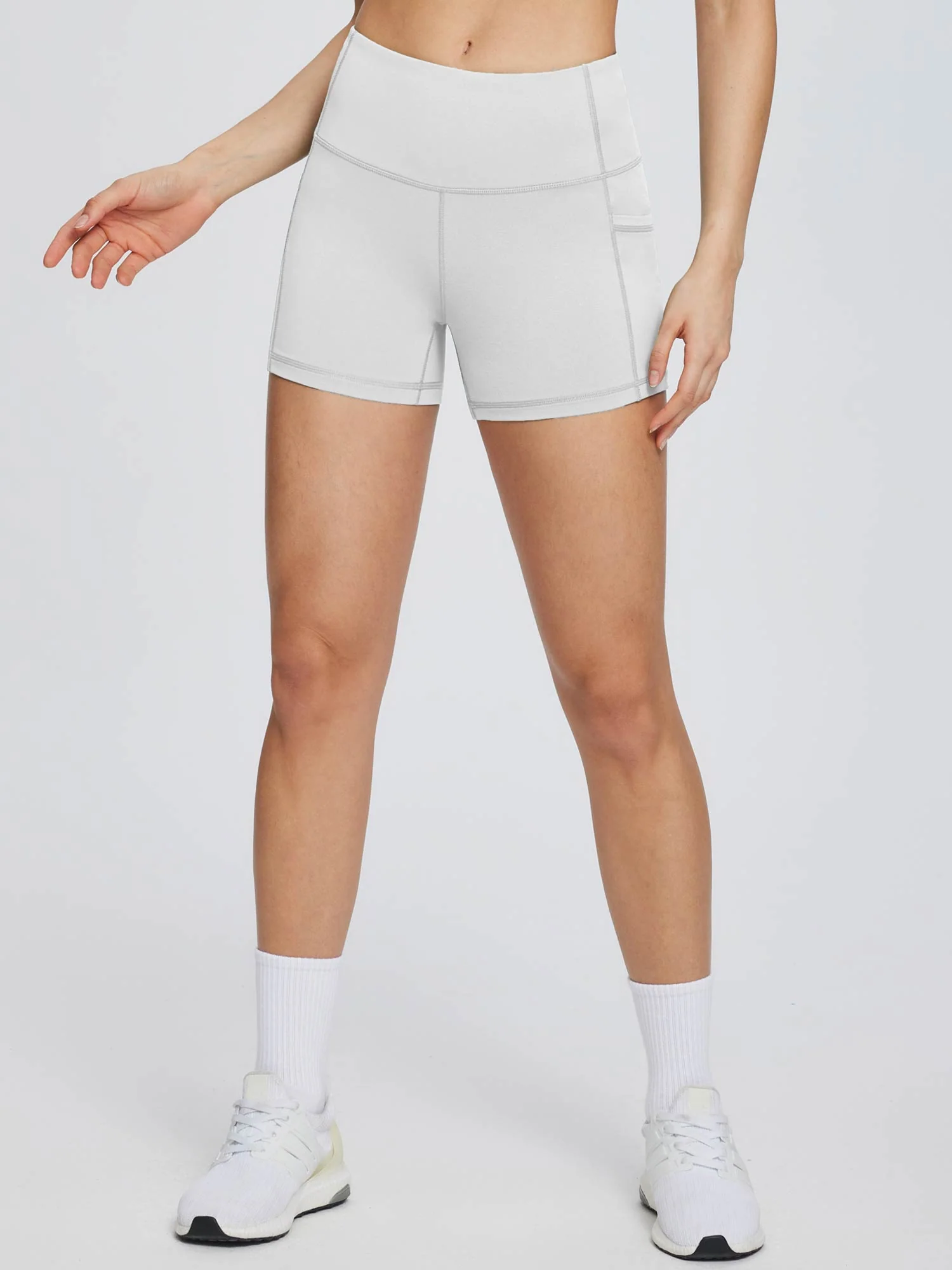 Women's 3" High-Waisted Compression Biker Shorts - Image 26