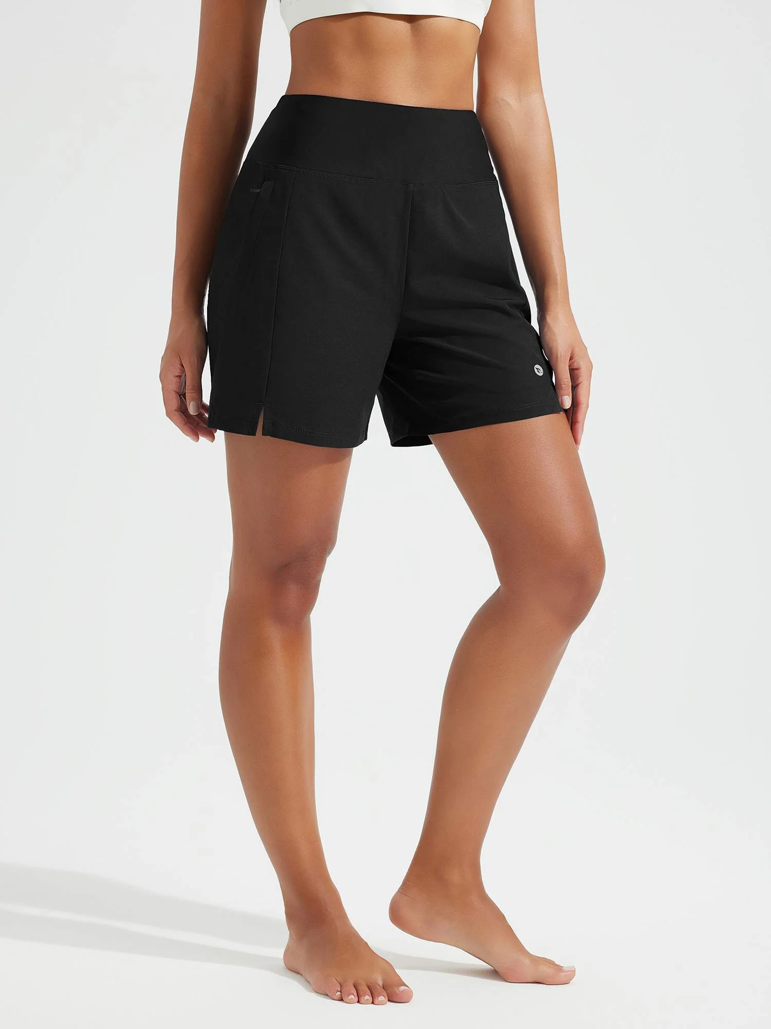 Women's 5" UPF 50+ Quick-Dry Patchwork Swim Board Shorts - Image 26