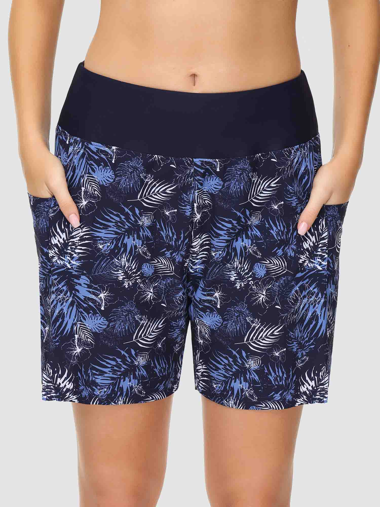 Women's 5" Printed Quick-Dry Swim Board Shorts - Image 18