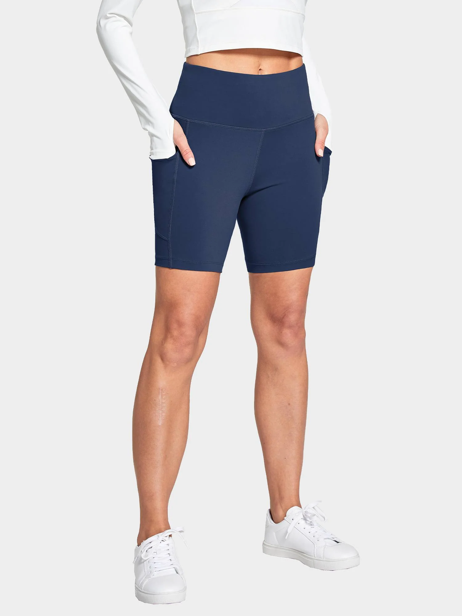 Women's 6" High-Waisted Biker Shorts - Image 18