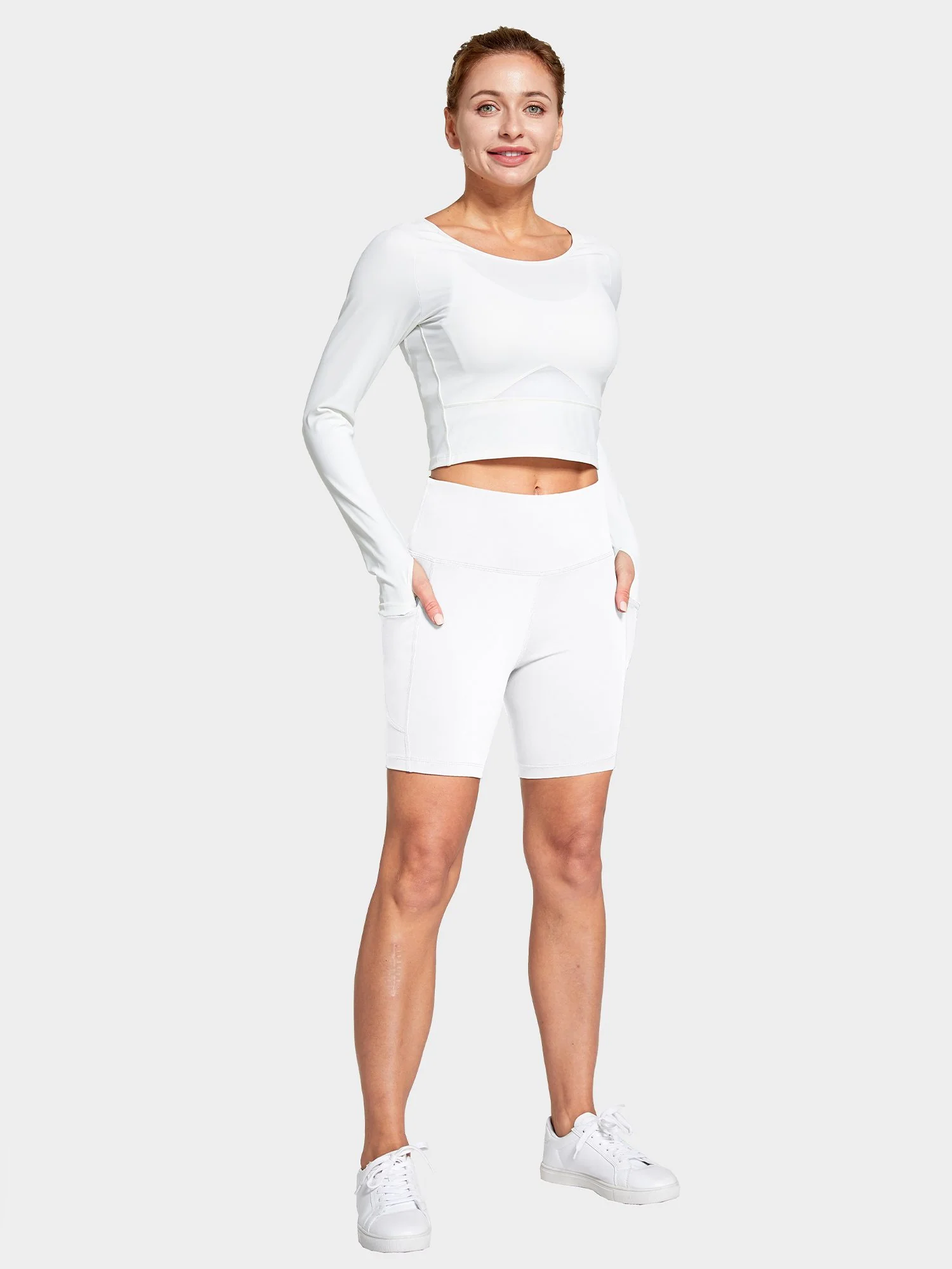 Women's 6" High-Waisted Biker Shorts - Image 19