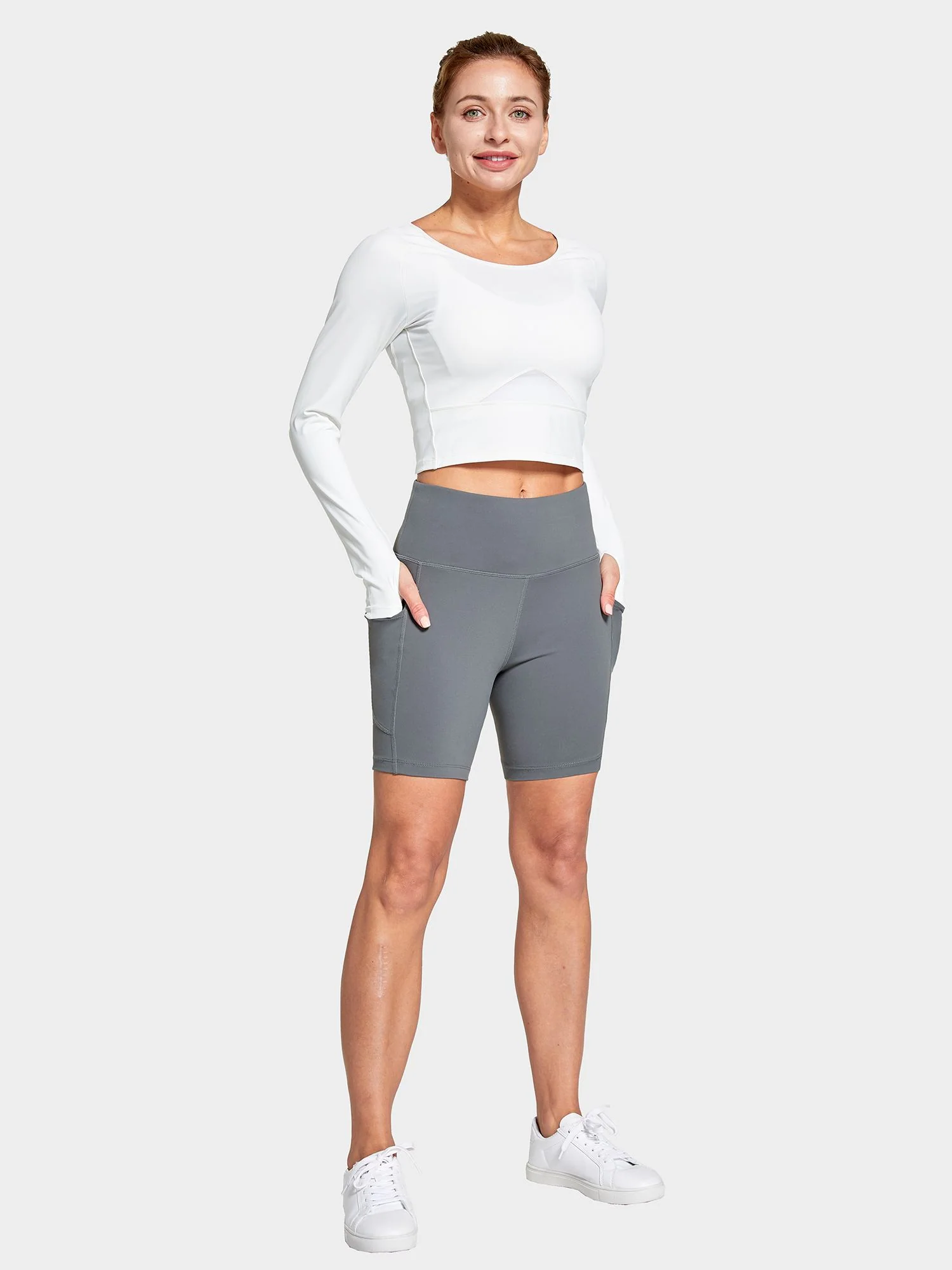 Women's 6" High-Waisted Biker Shorts - Image 27