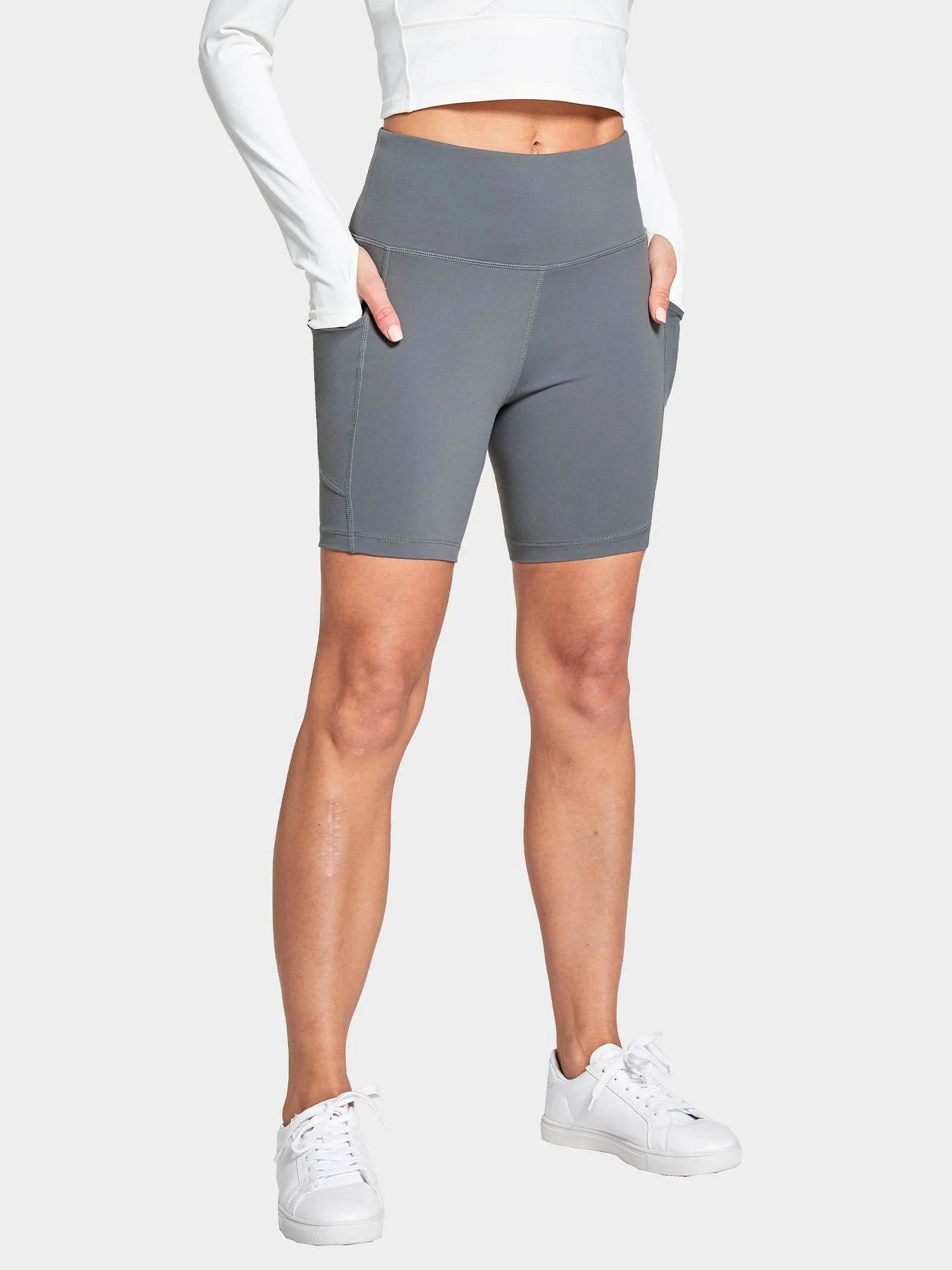 Women's 6" High-Waisted Biker Shorts - Image 28