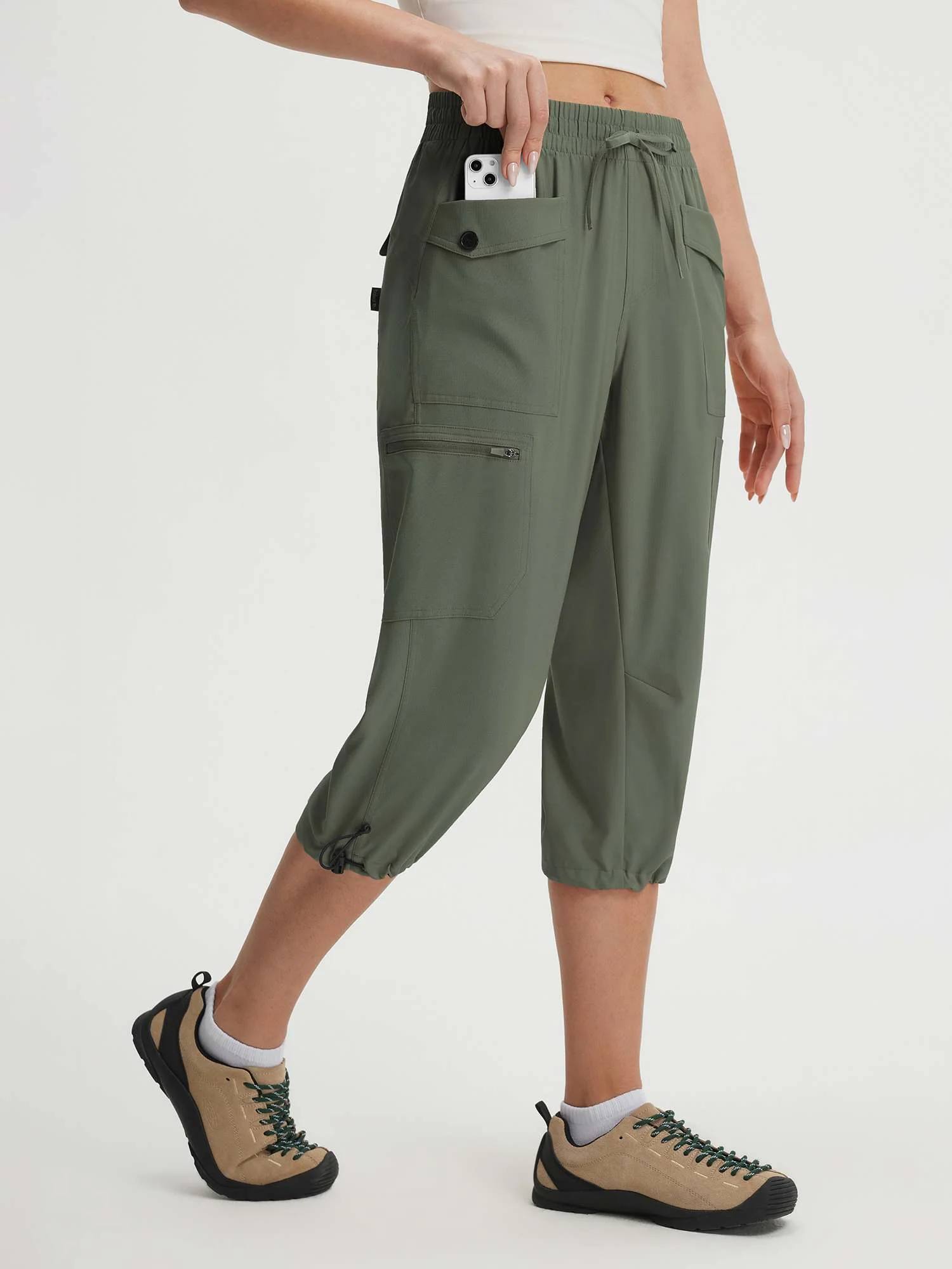 Baleaf 7 Pockets Lightweight Cargo Capri Pants 19'' - Image 33