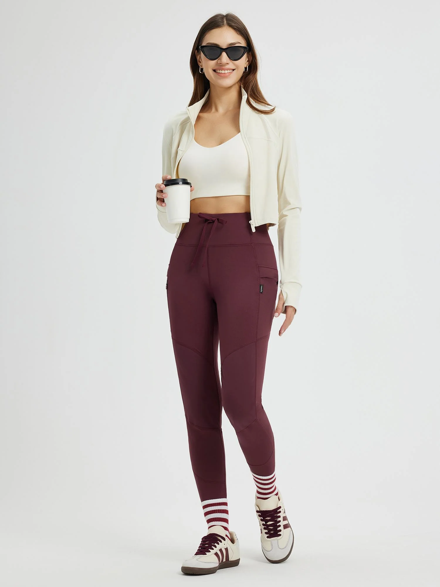 Outdoor Multi-Pocket Slim-Fit Knit Fleece Pants - Image 12
