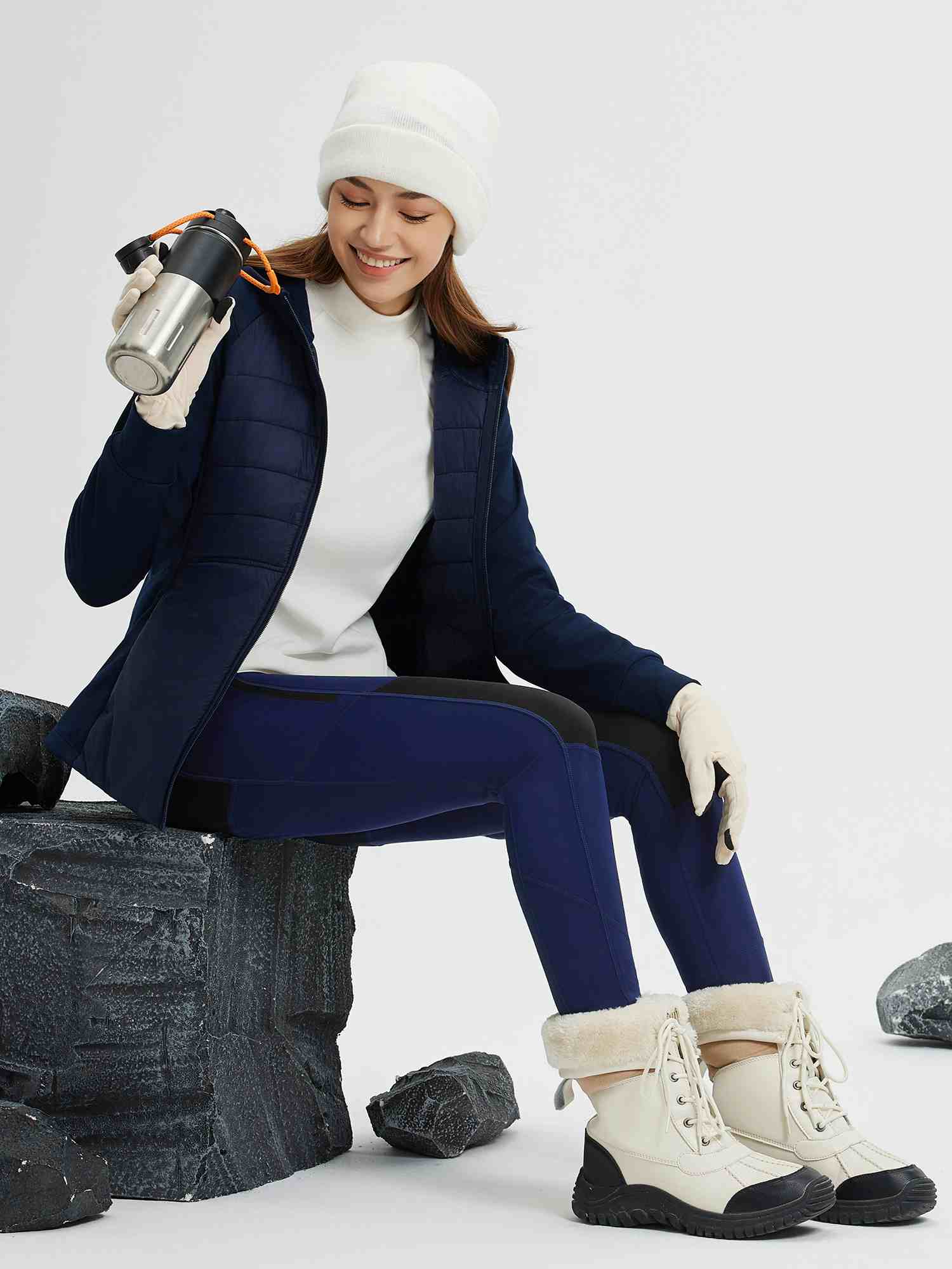 Outdoor Multi-Pocket Slim-Fit Knit Fleece Pants - Image 18