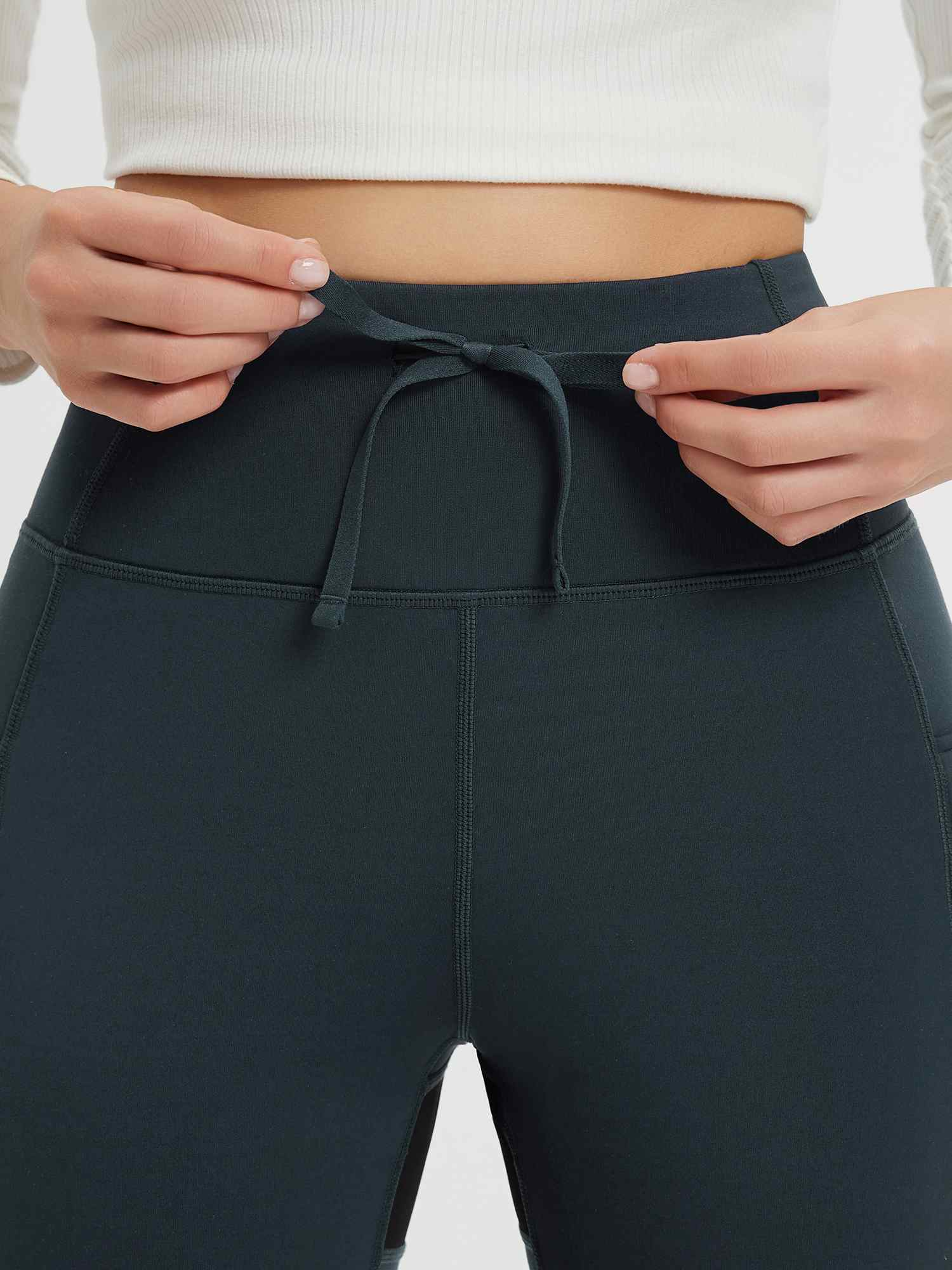 Outdoor Multi-Pocket Slim-Fit Knit Fleece Pants - Image 19