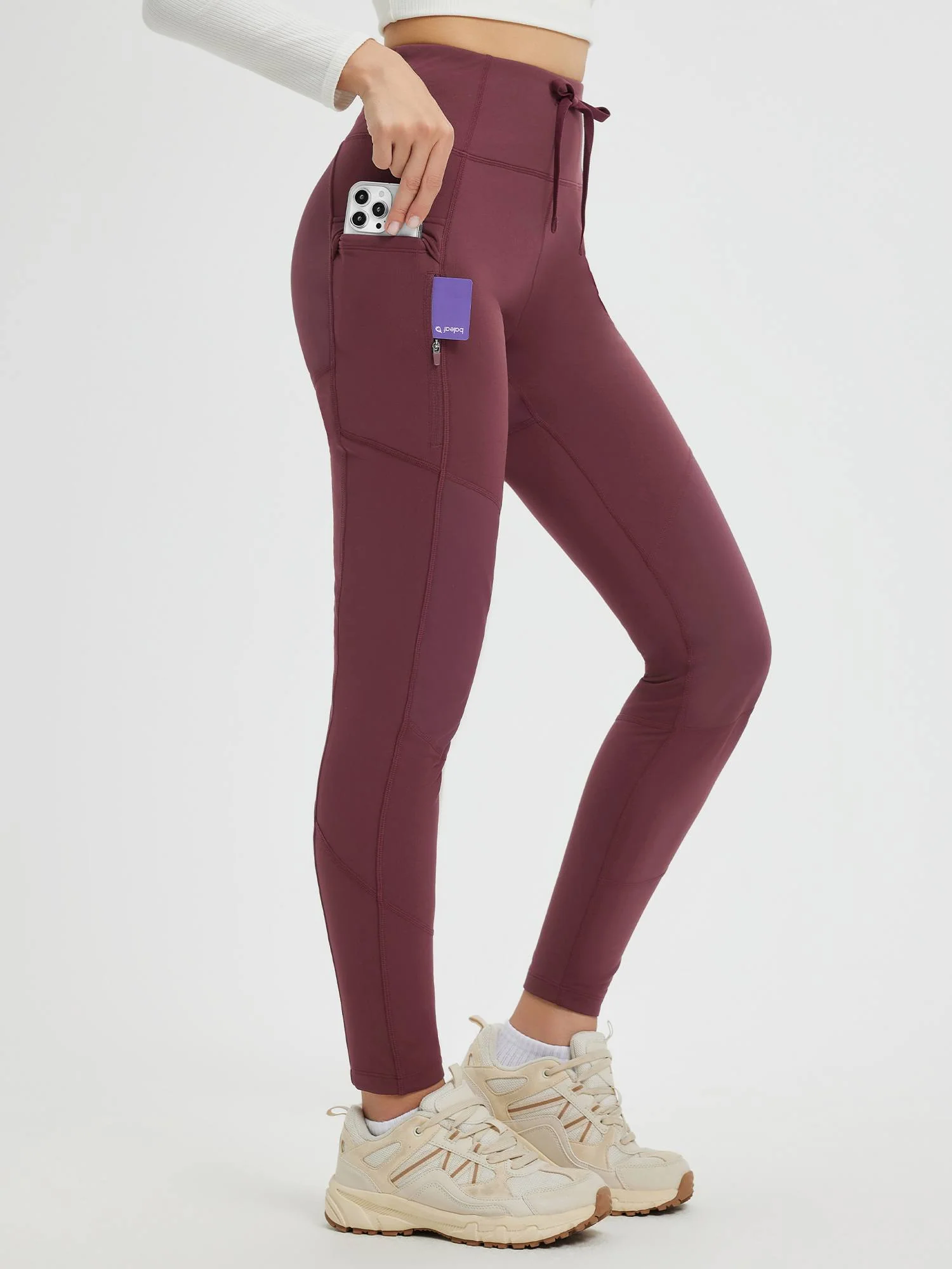 Outdoor Multi-Pocket Slim-Fit Knit Fleece Pants - Image 8