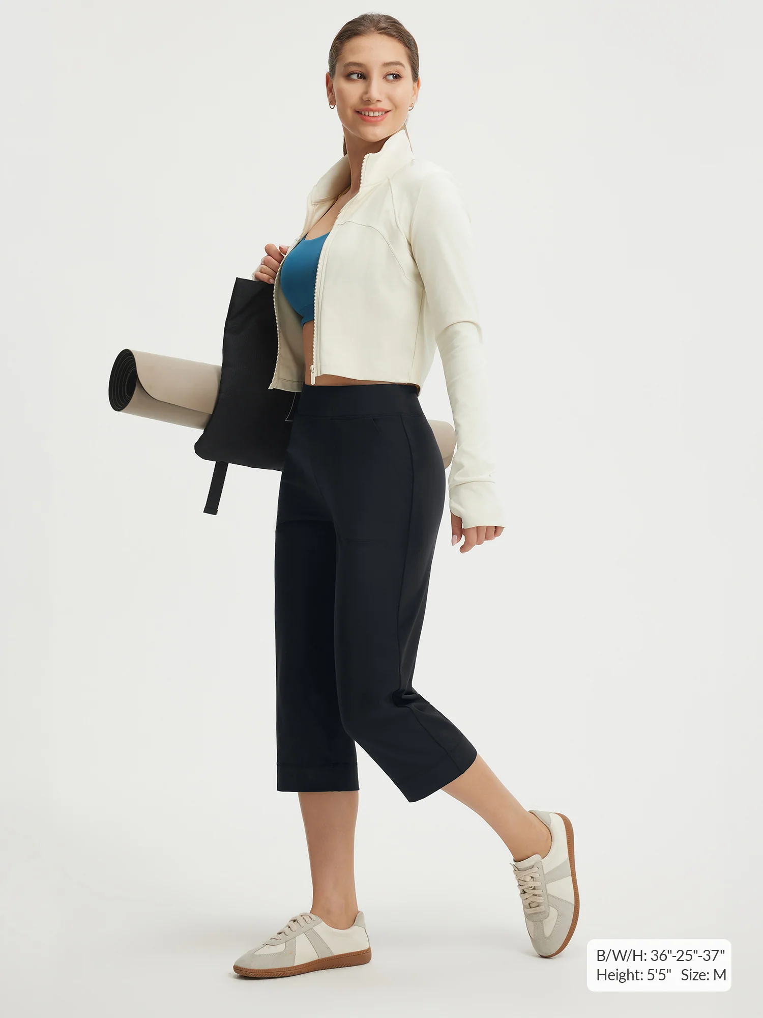 Baleaf Stretchy High-Rise Capri 21" - Image 2