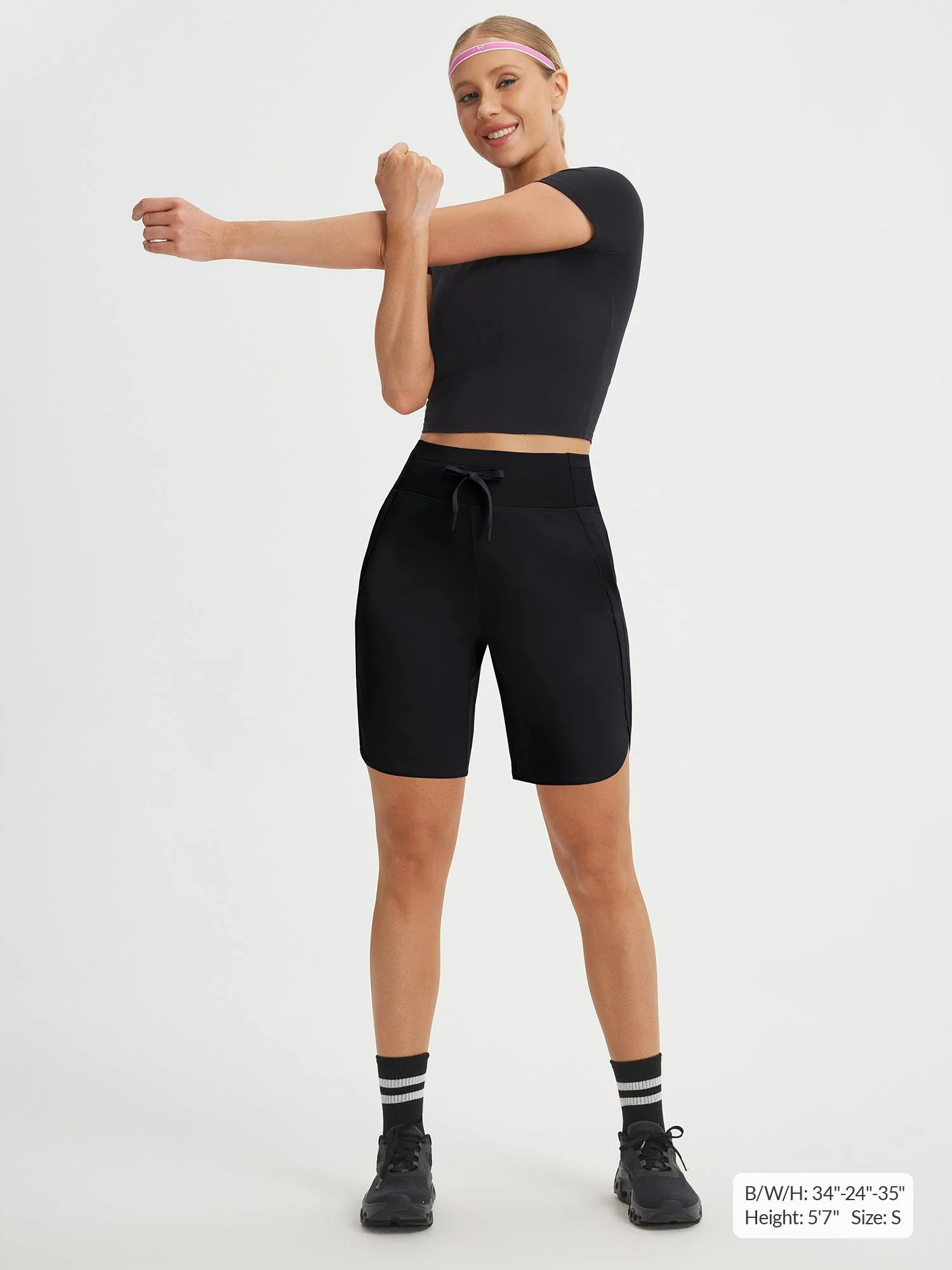 Baleaf Stretchy UPF 50+ High-Rise Short 9" - Image 32