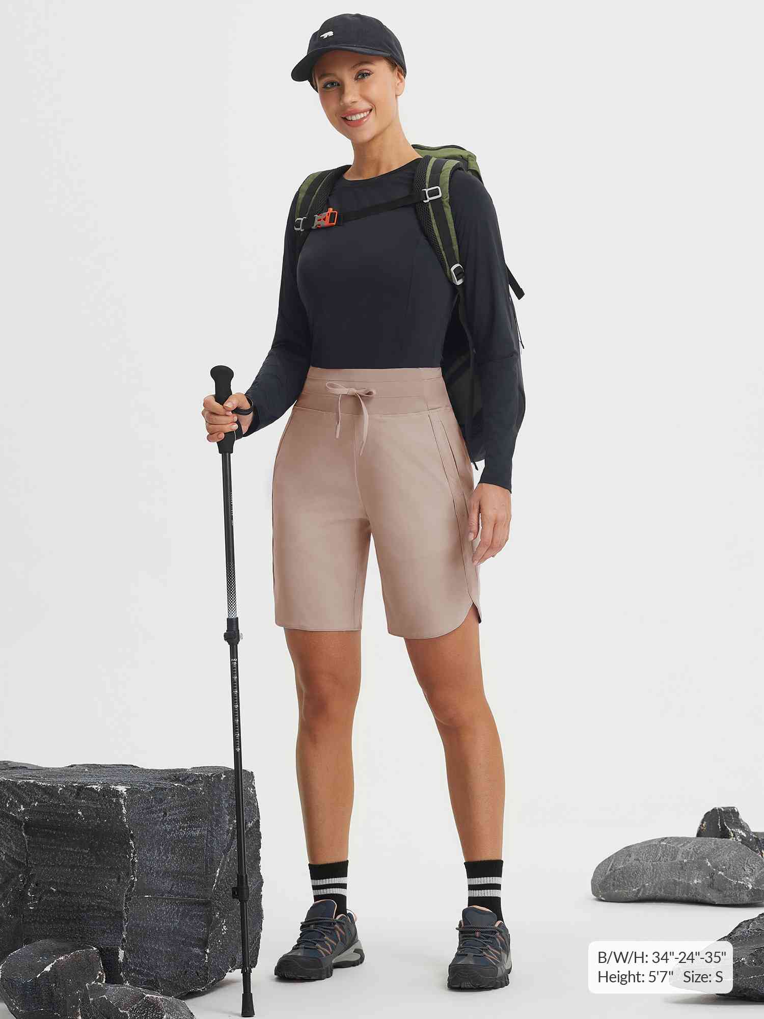 Baleaf Stretchy UPF 50+ High-Rise Short 9" - Image 8