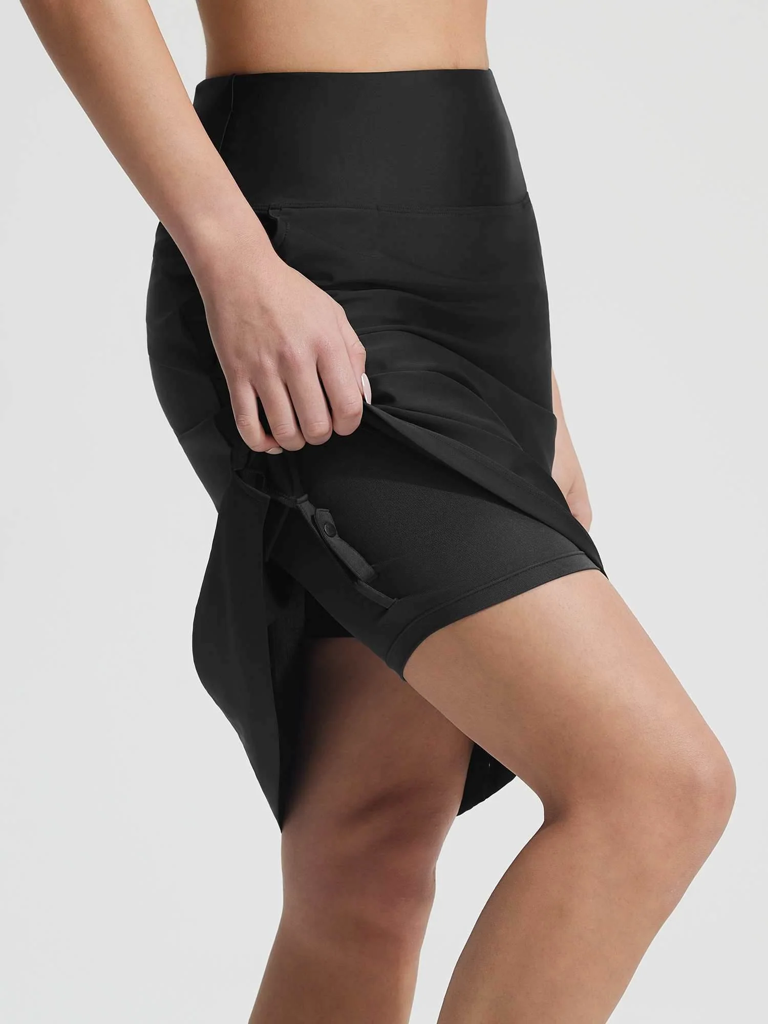 Baleaf UPF 50+ High-Rise Slant Pockets Swim Skirt 23" - Image 5