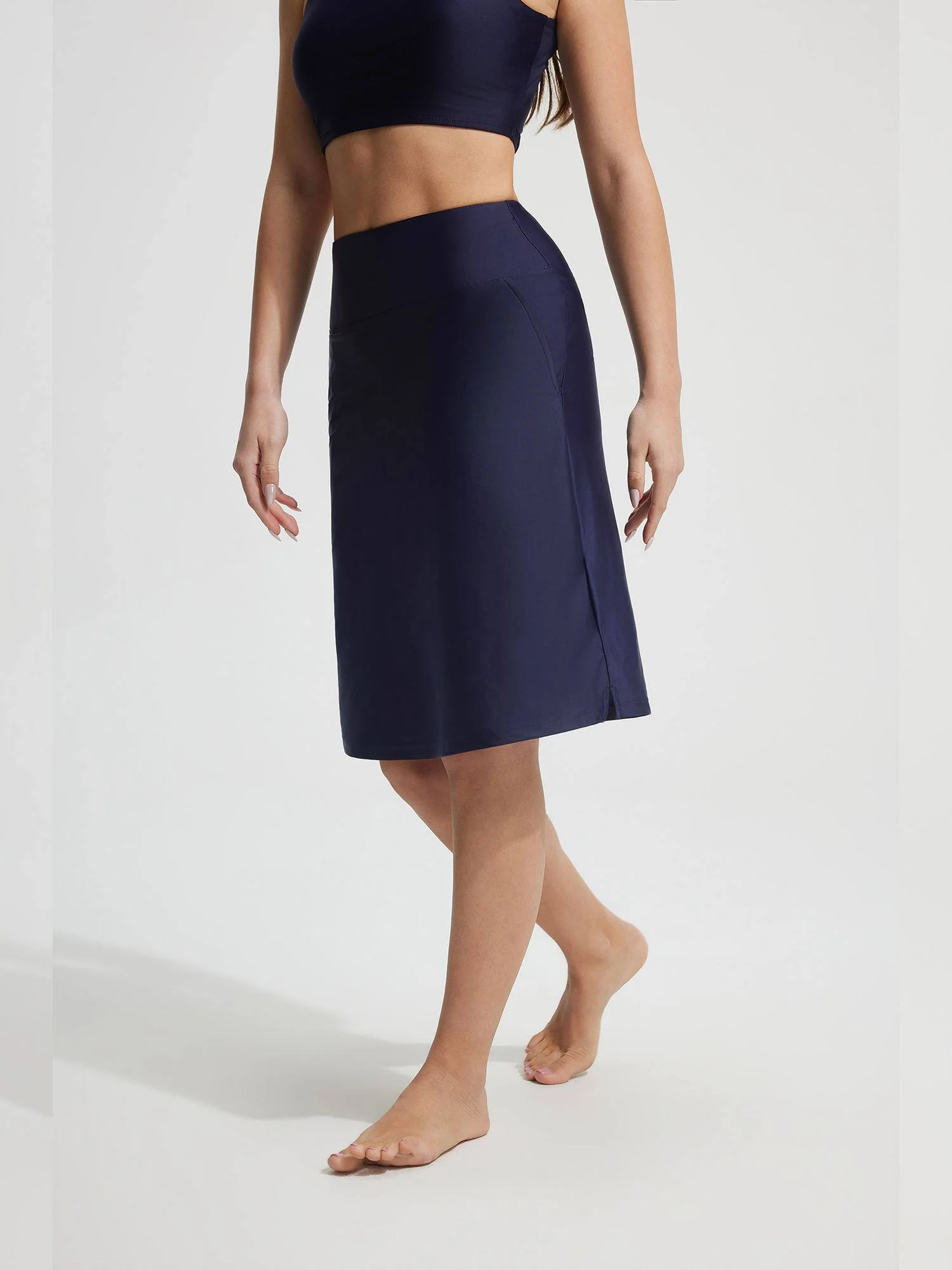 Baleaf UPF 50+ High-Rise Slant Pockets Swim Skirt 23" - Image 9