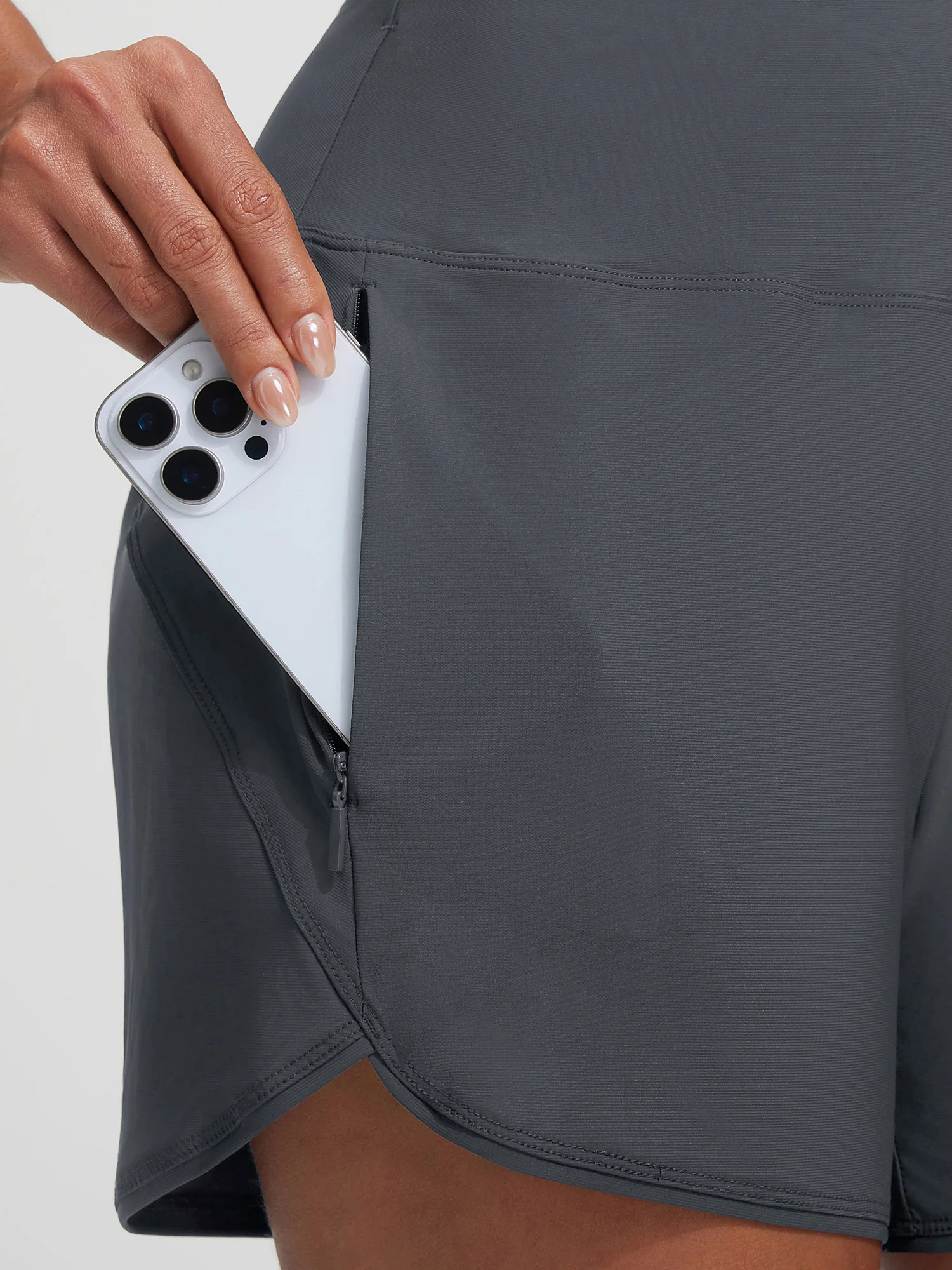 Baleaf UPF 50+ High-Rise Zipper Pockets Board Short 4'' - Image 17