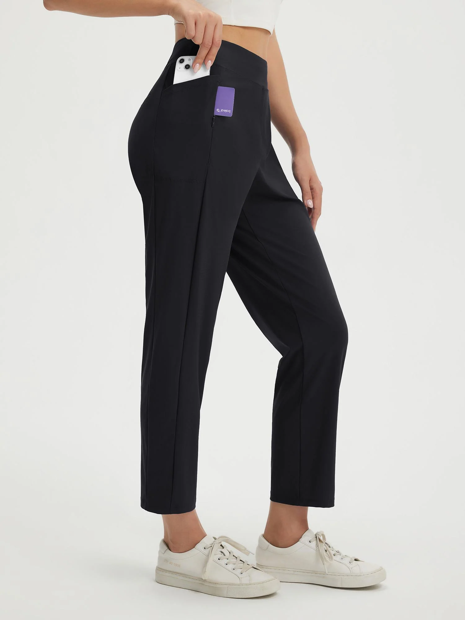 25" Ankle Length Pull On Travel Pants (Petite) - Image 3
