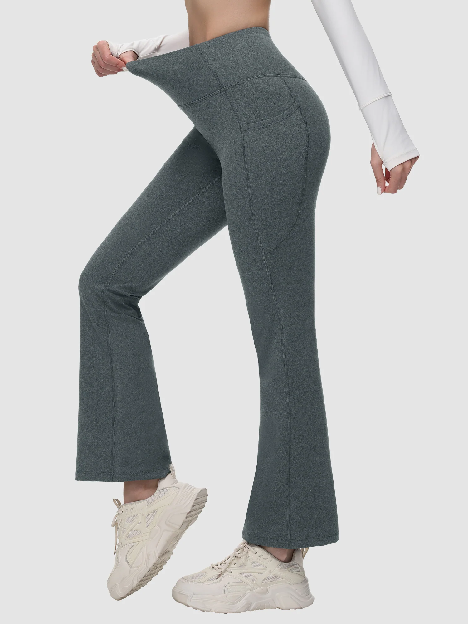 Laureate High-Rise Thermal Flared Pants - Image 27