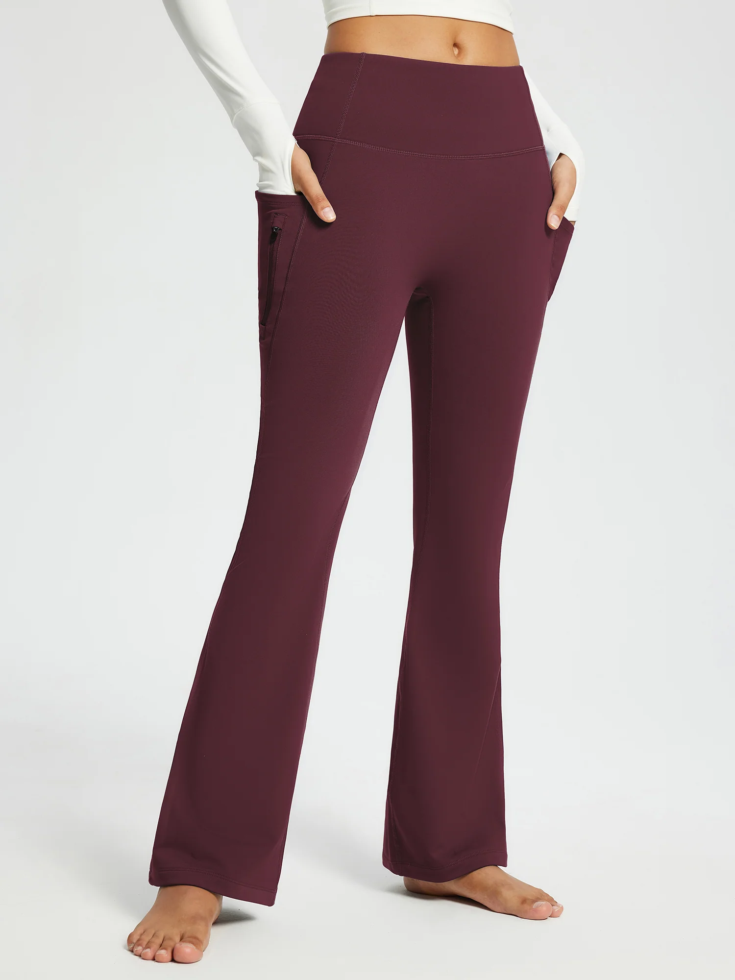 Laureate High-Rise Thermal Flared Pants - Image 31