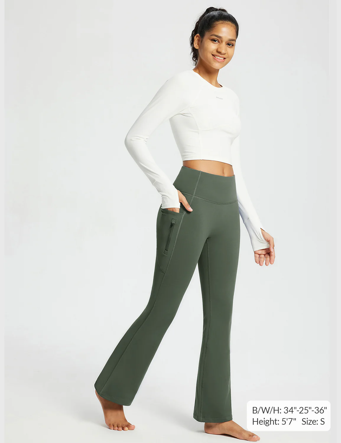 Laureate High-Rise Thermal Flared Pants - Image 38