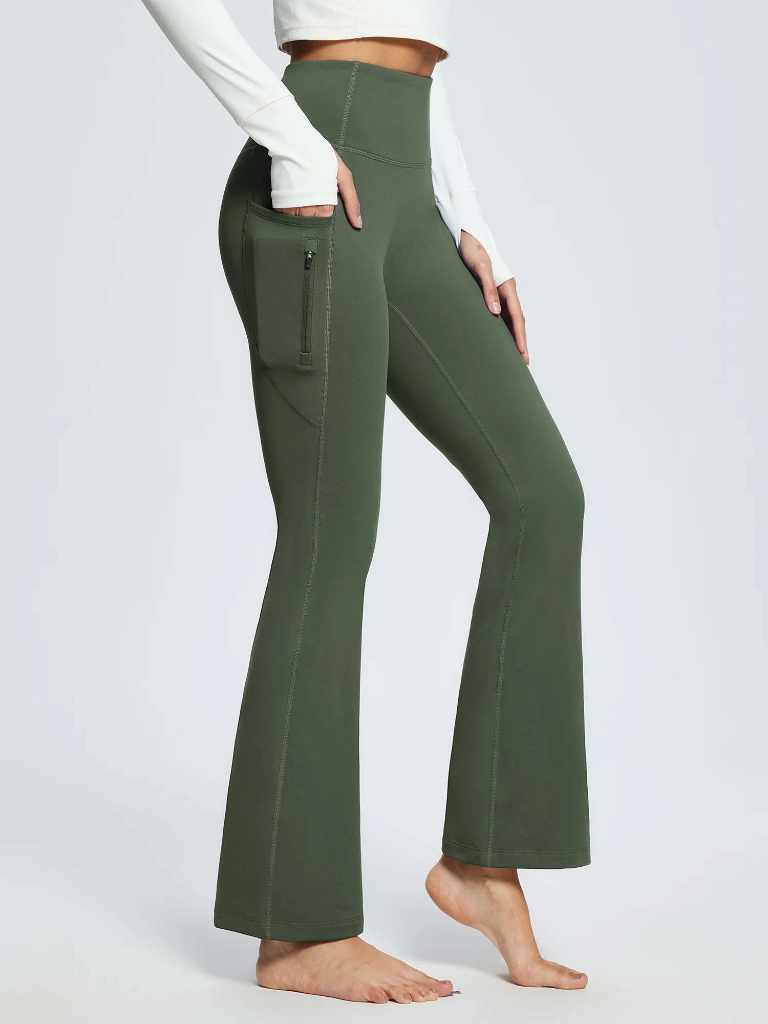 Laureate High-Rise Thermal Flared Pants - Image 39