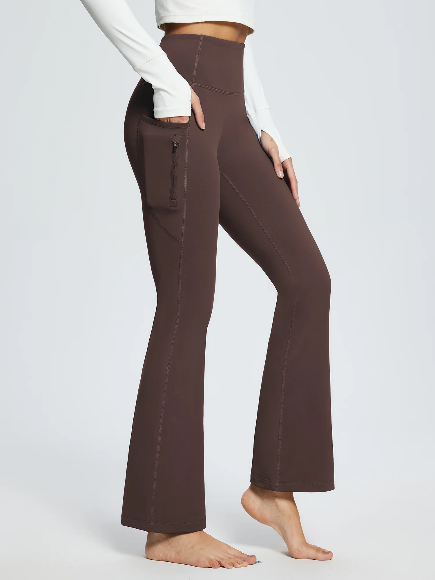 Laureate High-Rise Thermal Flared Pants - Image 45