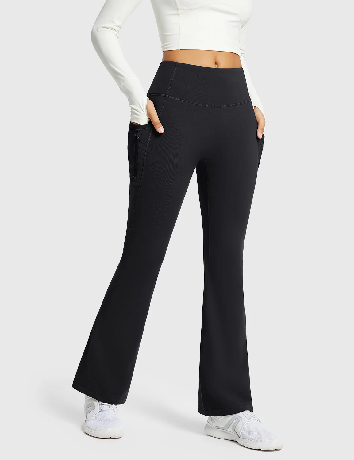 Laureate High-Rise Thermal Flared Pants - Image 7