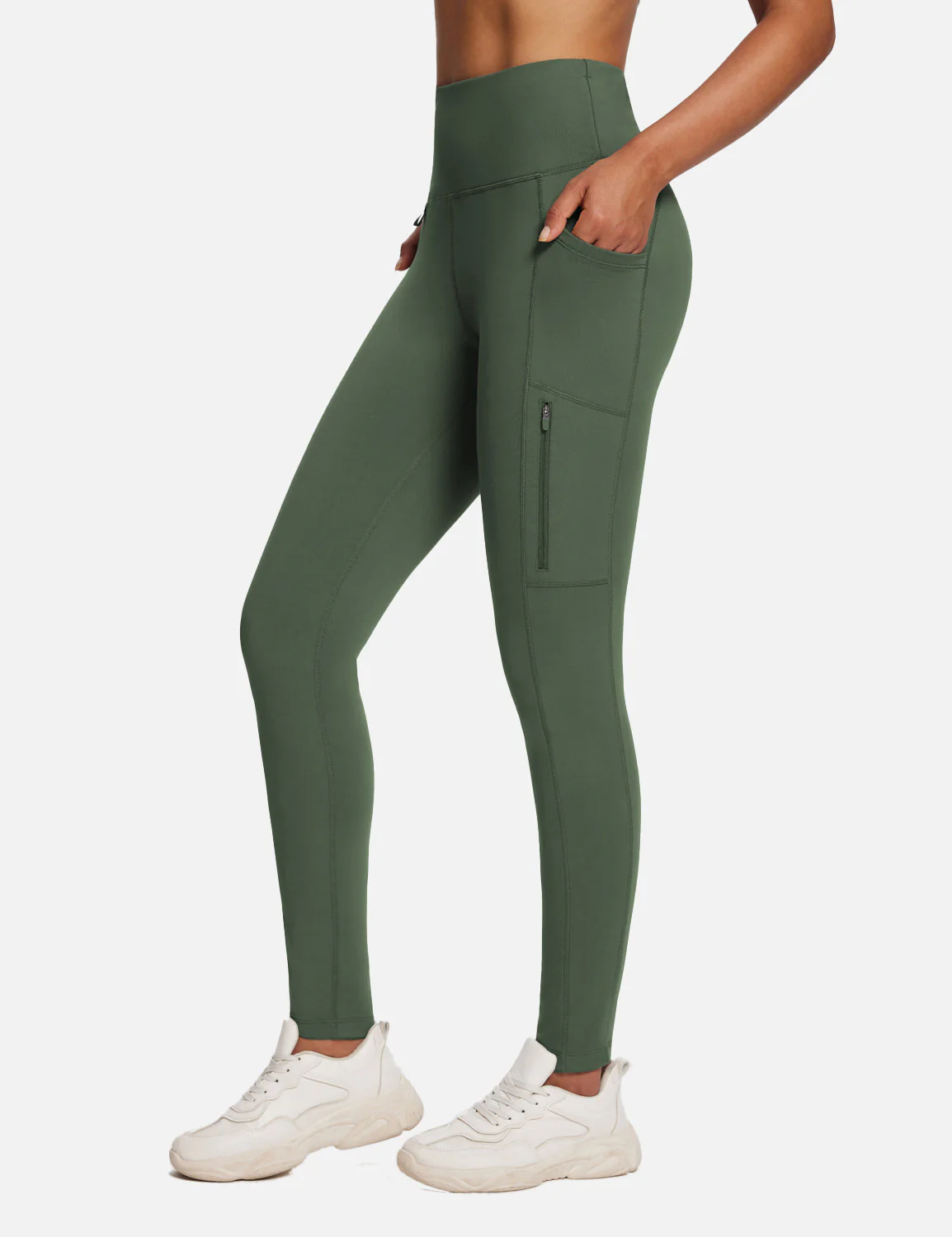 Laureate High-Rise Zipper Pockets Thermal Leggings - Image 15