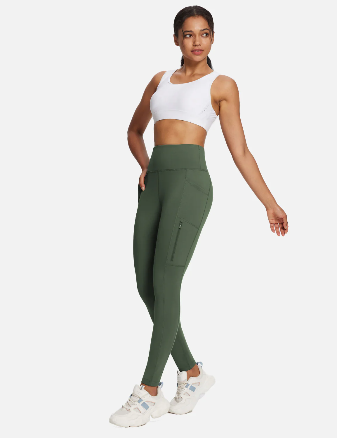 Laureate High-Rise Zipper Pockets Thermal Leggings - Image 19