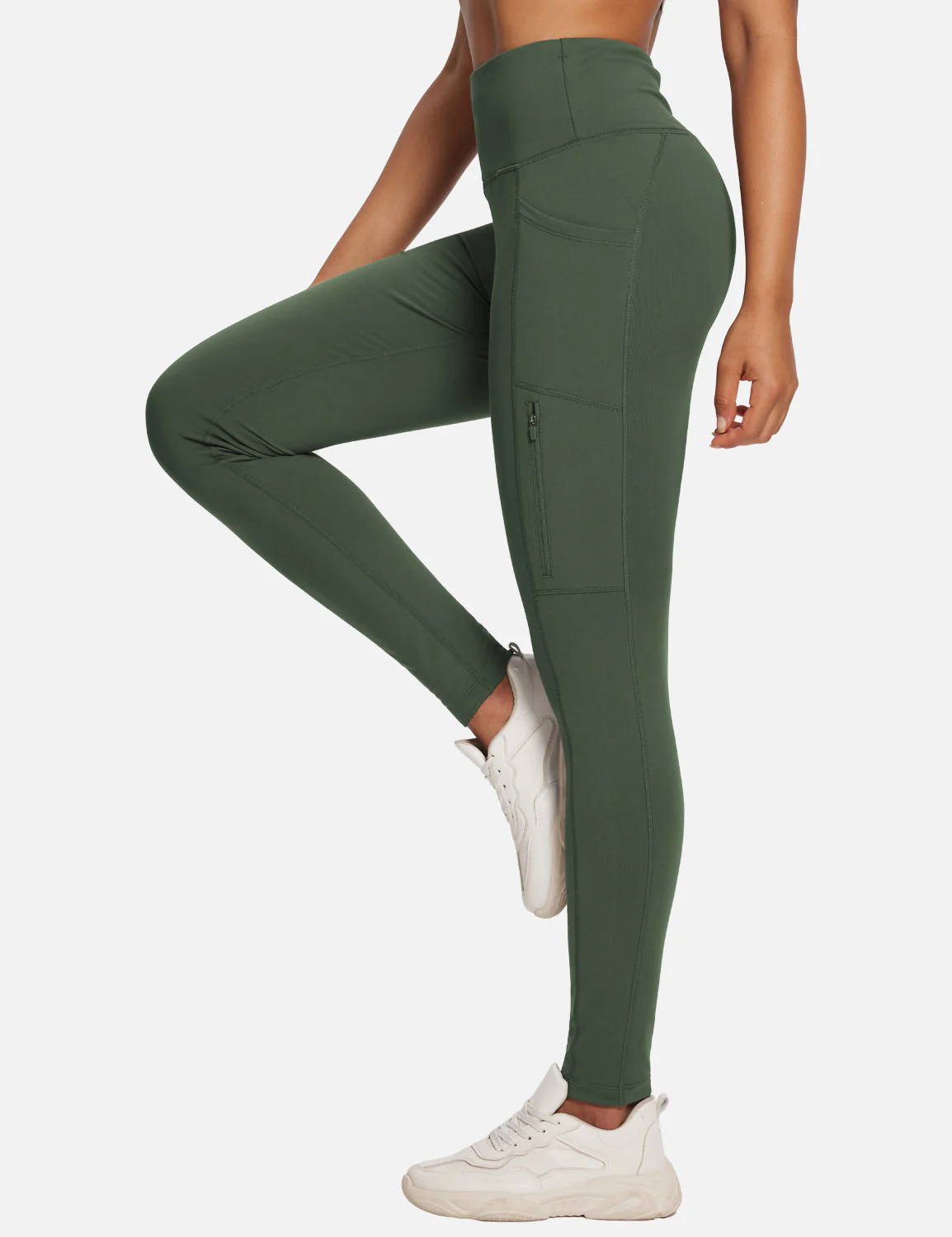 Laureate High-Rise Zipper Pockets Thermal Leggings - Image 20