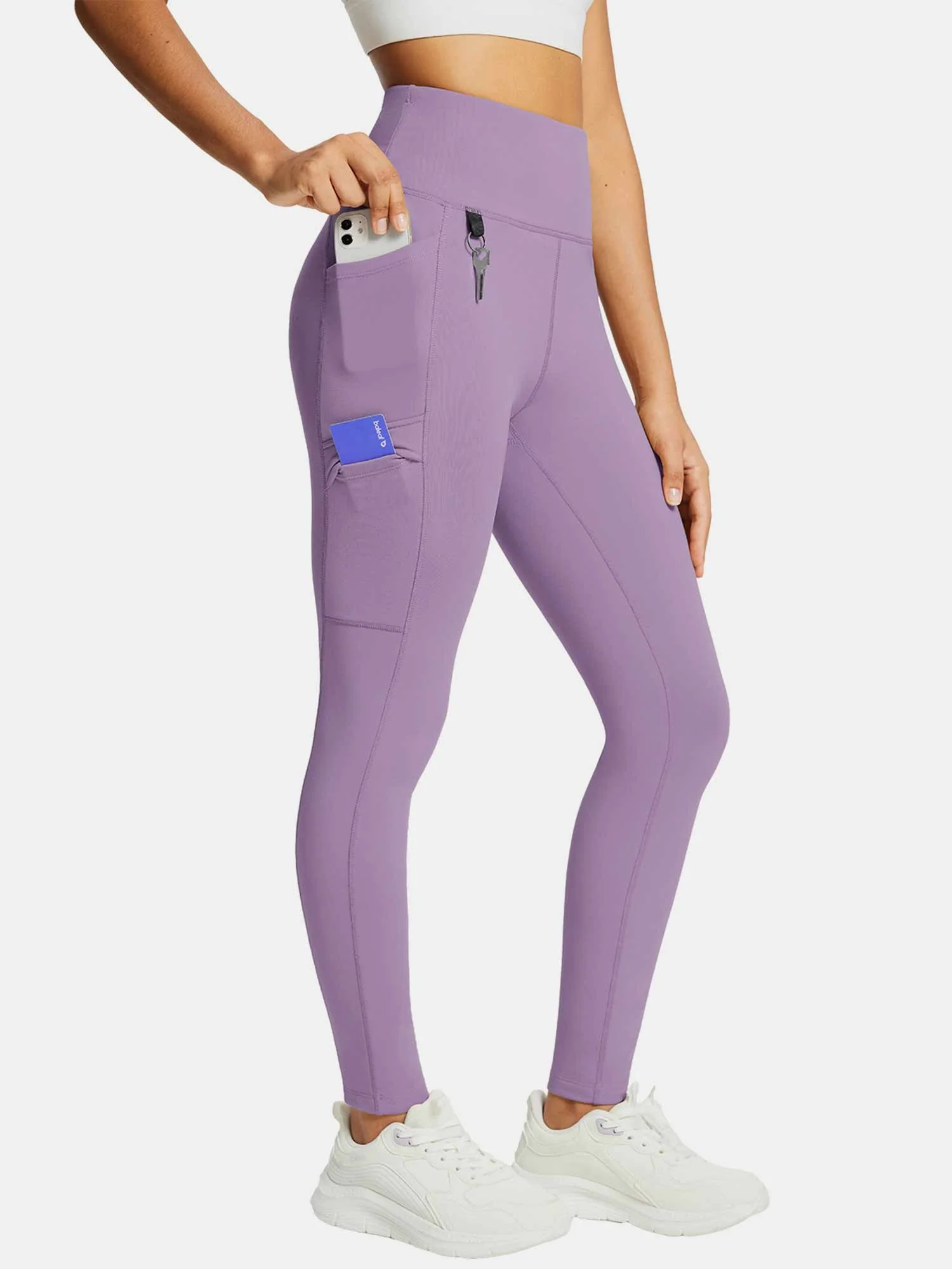 Laureate High-Rise Zipper Pockets Thermal Leggings - Image 22