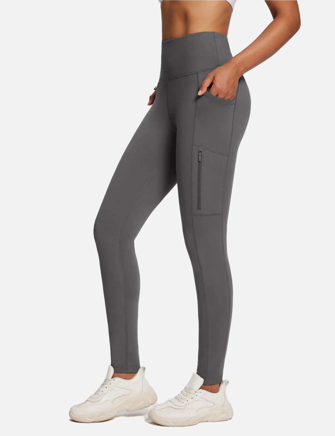 Laureate High-Rise Zipper Pockets Thermal Leggings - Image 28