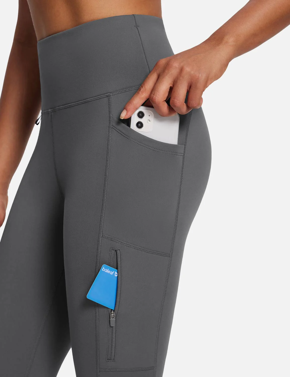 Laureate High-Rise Zipper Pockets Thermal Leggings - Image 31