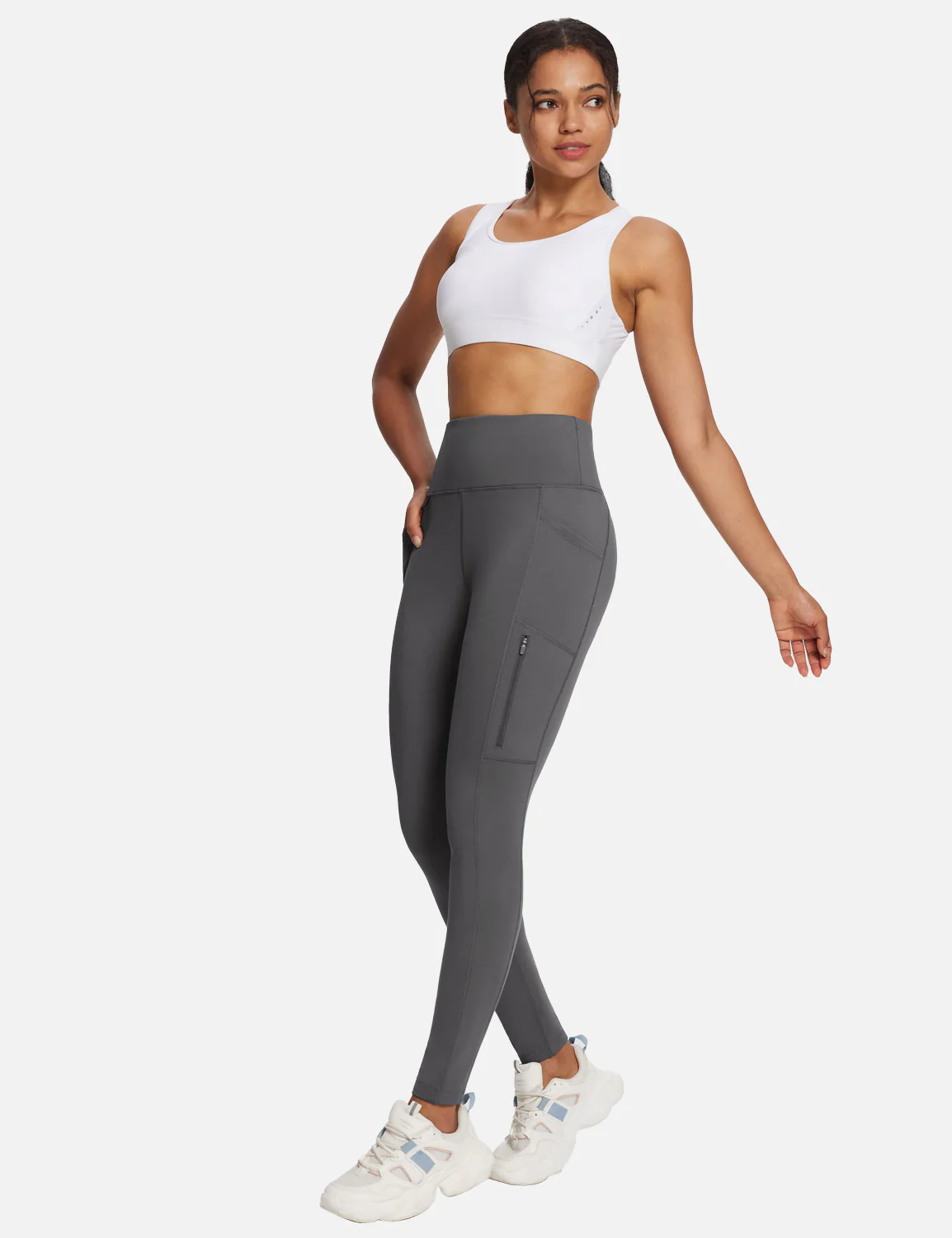 Laureate High-Rise Zipper Pockets Thermal Leggings - Image 32