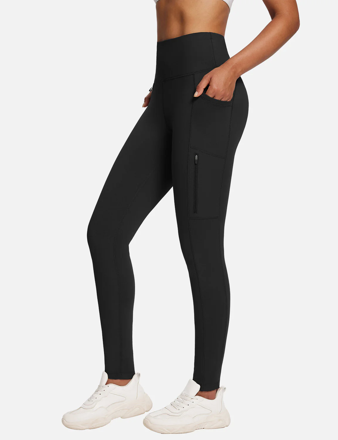 Laureate High-Rise Zipper Pockets Thermal Leggings - Image 41
