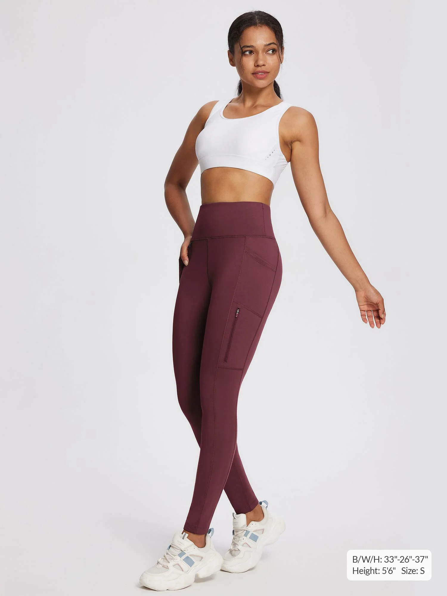 Laureate High-Rise Zipper Pockets Thermal Leggings - Image 55
