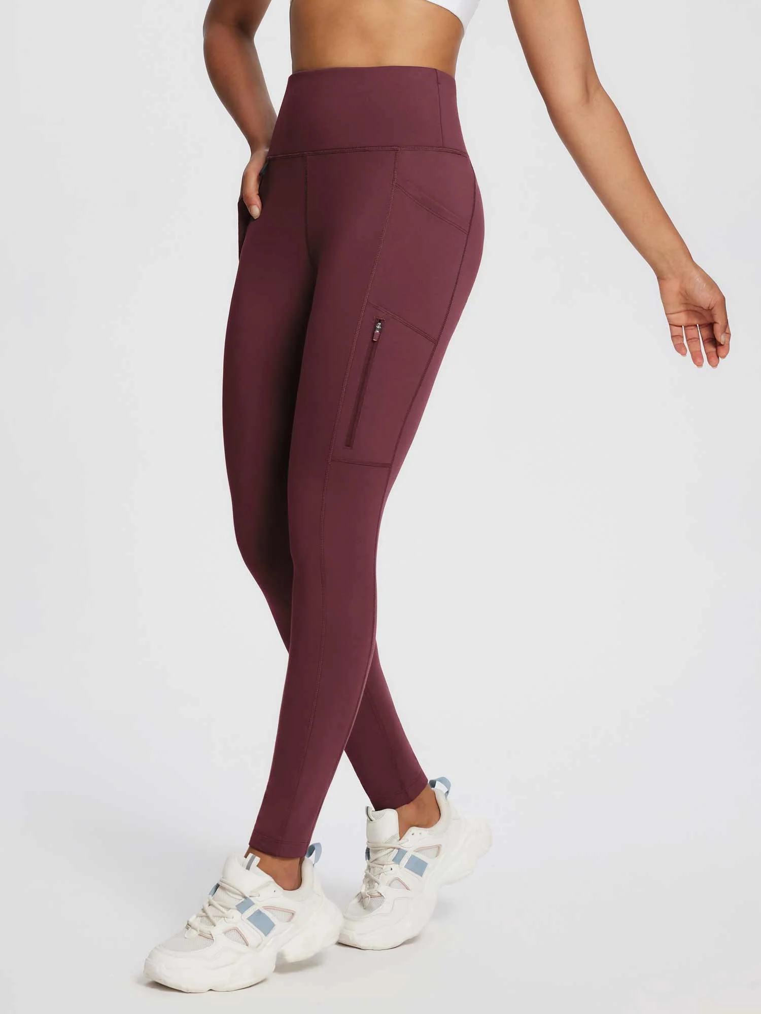 Laureate High-Rise Zipper Pockets Thermal Leggings - Image 57
