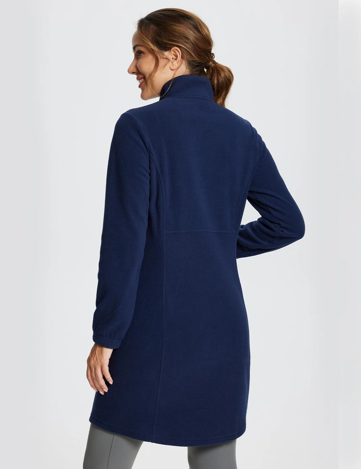 Long-Sleeve Quarter Zip Thermal Tunic Dress - Image 16