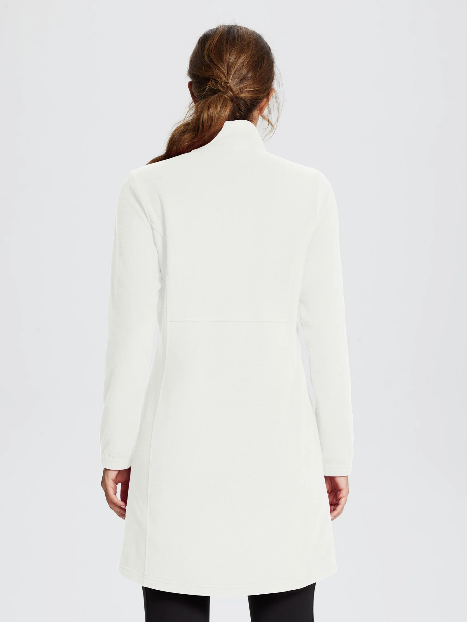 Long-Sleeve Quarter Zip Thermal Tunic Dress - Image 36