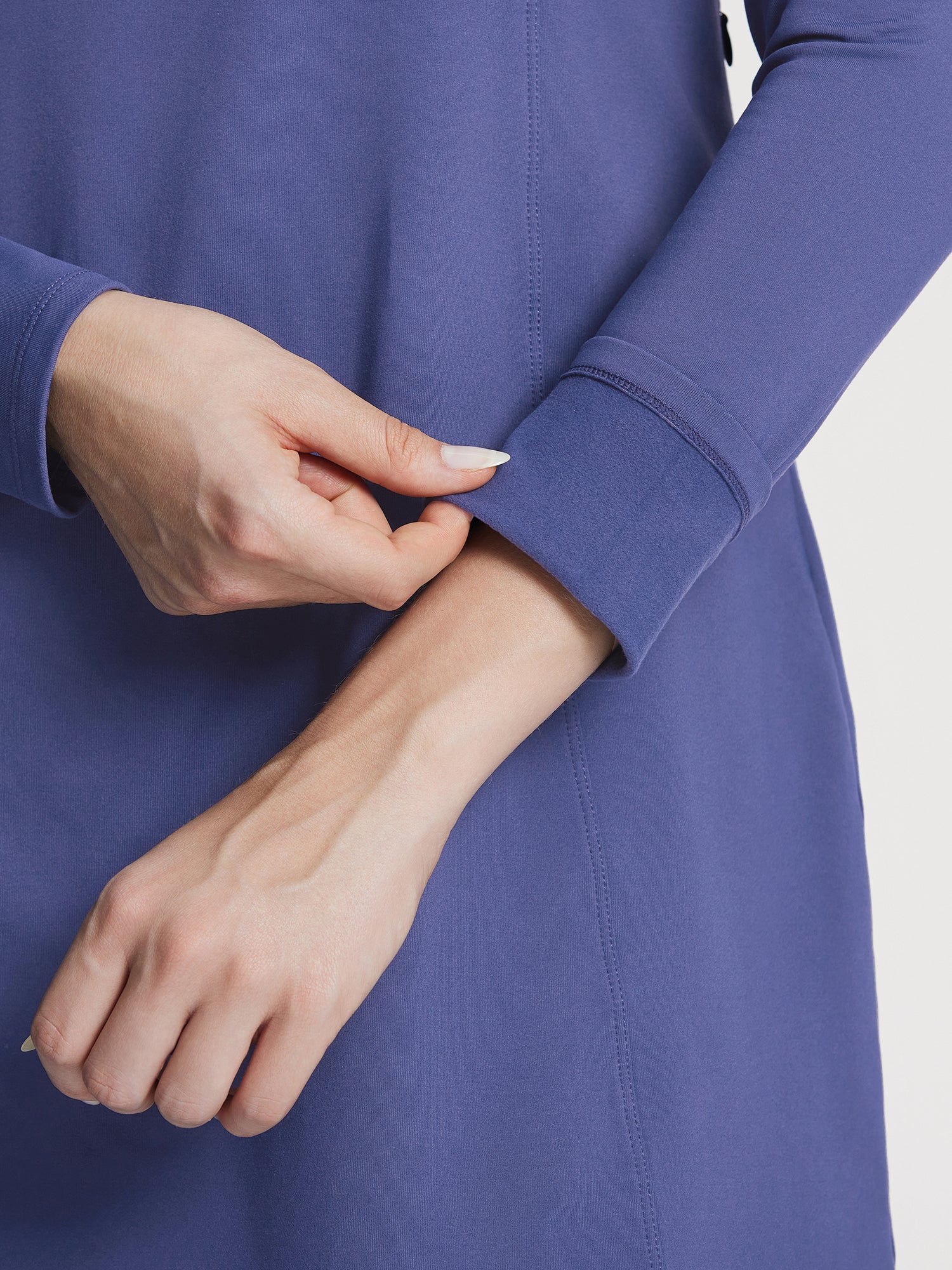Quarter Zip Fleece Lined Knee Length Tunic Dress - Image 23