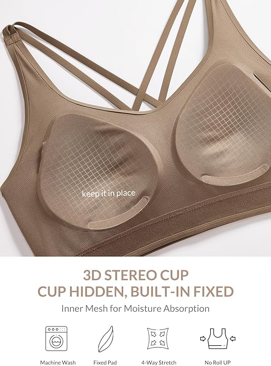 Spaghetti Strap Low Impact Bra - Image 12