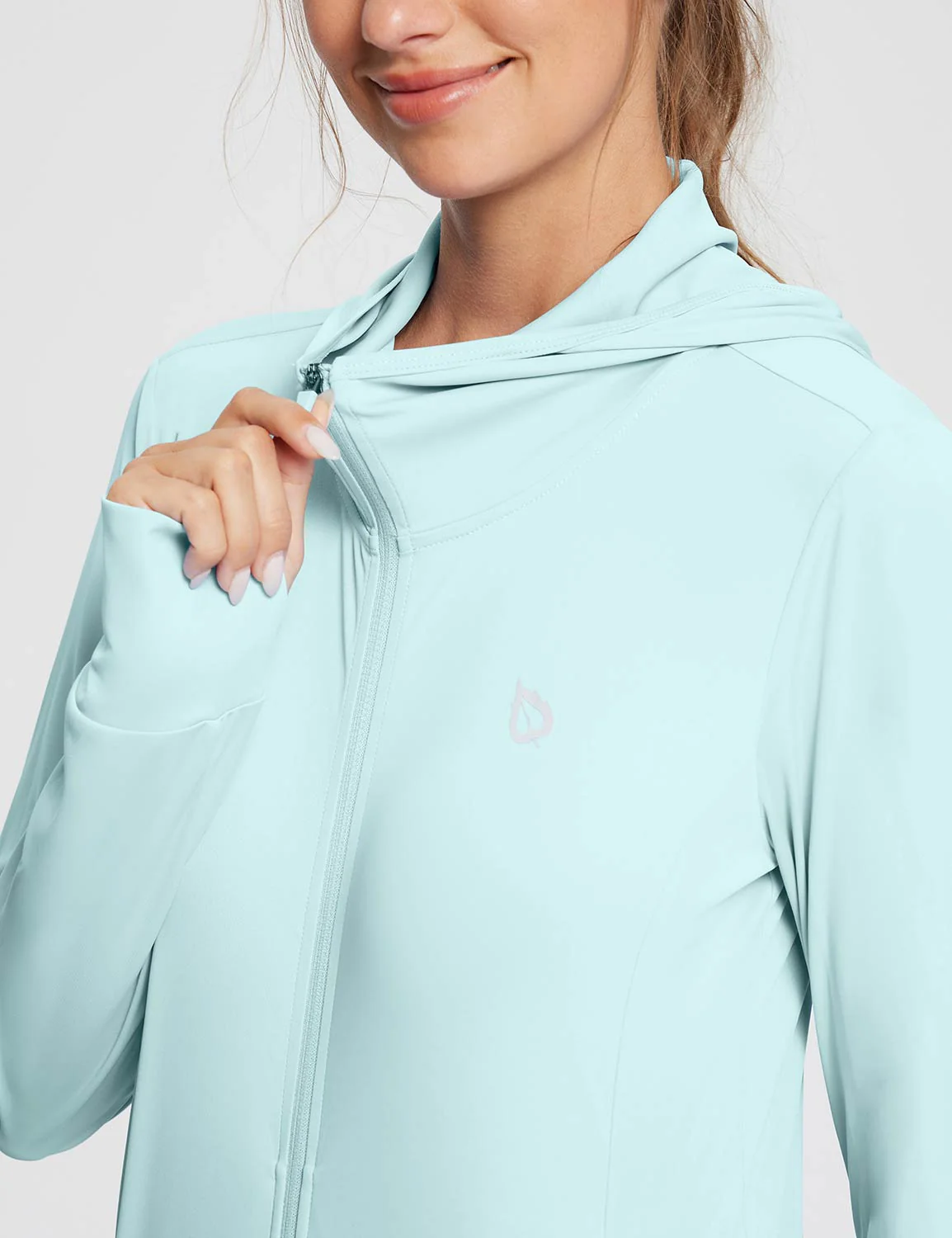 Women's UPF 50+ Lightweight Hooded Zip-Up Jacket - Image 18