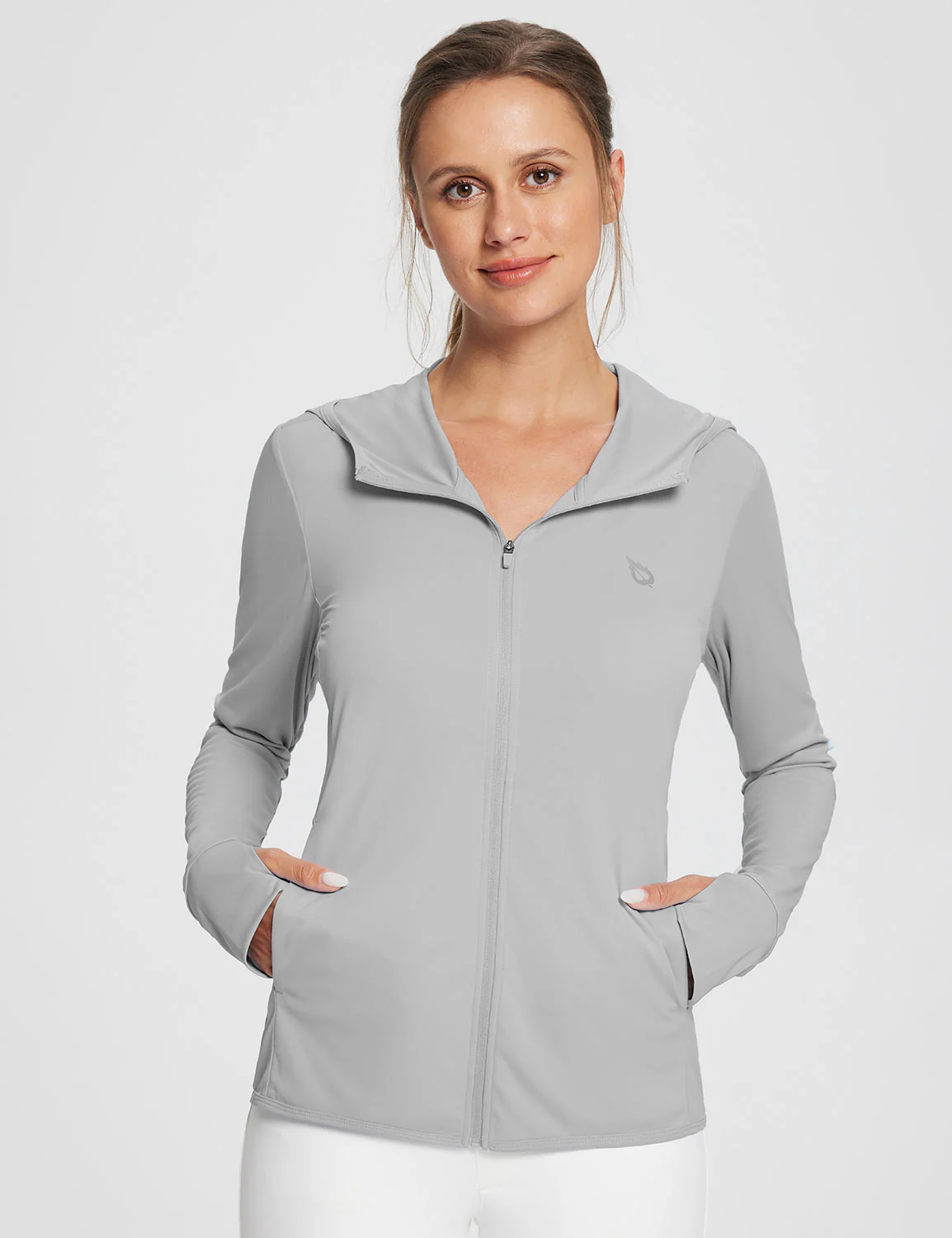 Women's UPF 50+ Lightweight Hooded Zip-Up Jacket - Image 19
