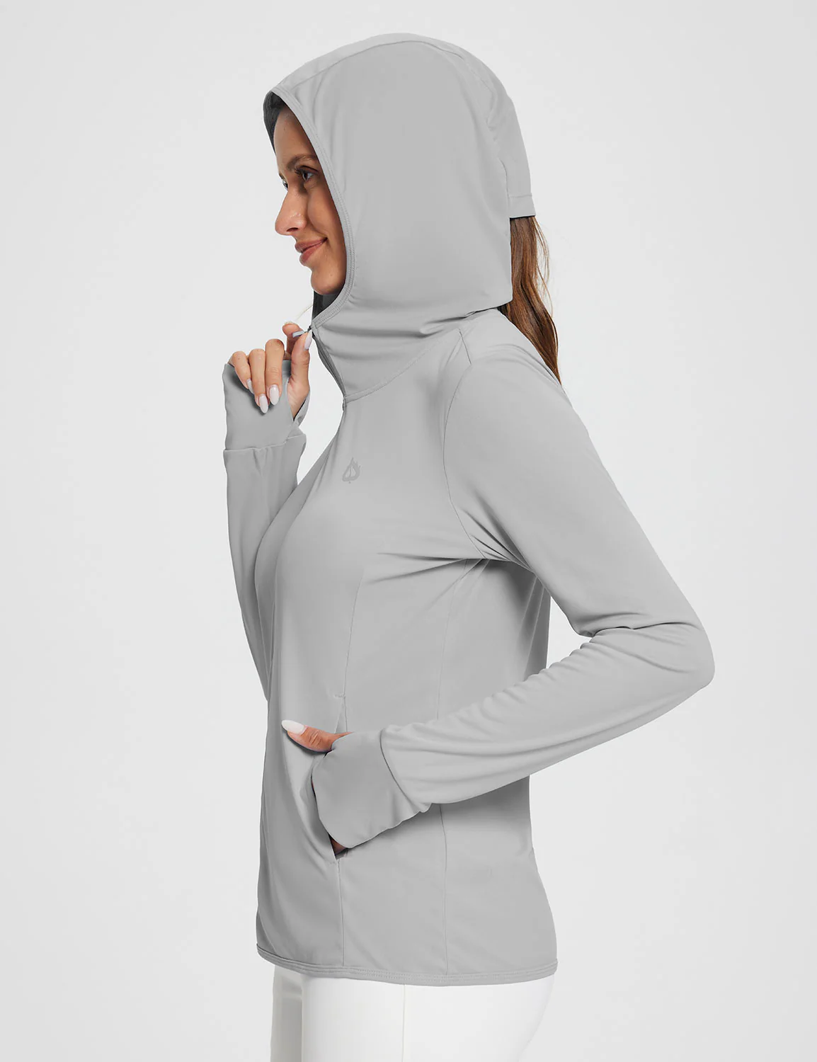 Women's UPF 50+ Lightweight Hooded Zip-Up Jacket - Image 21