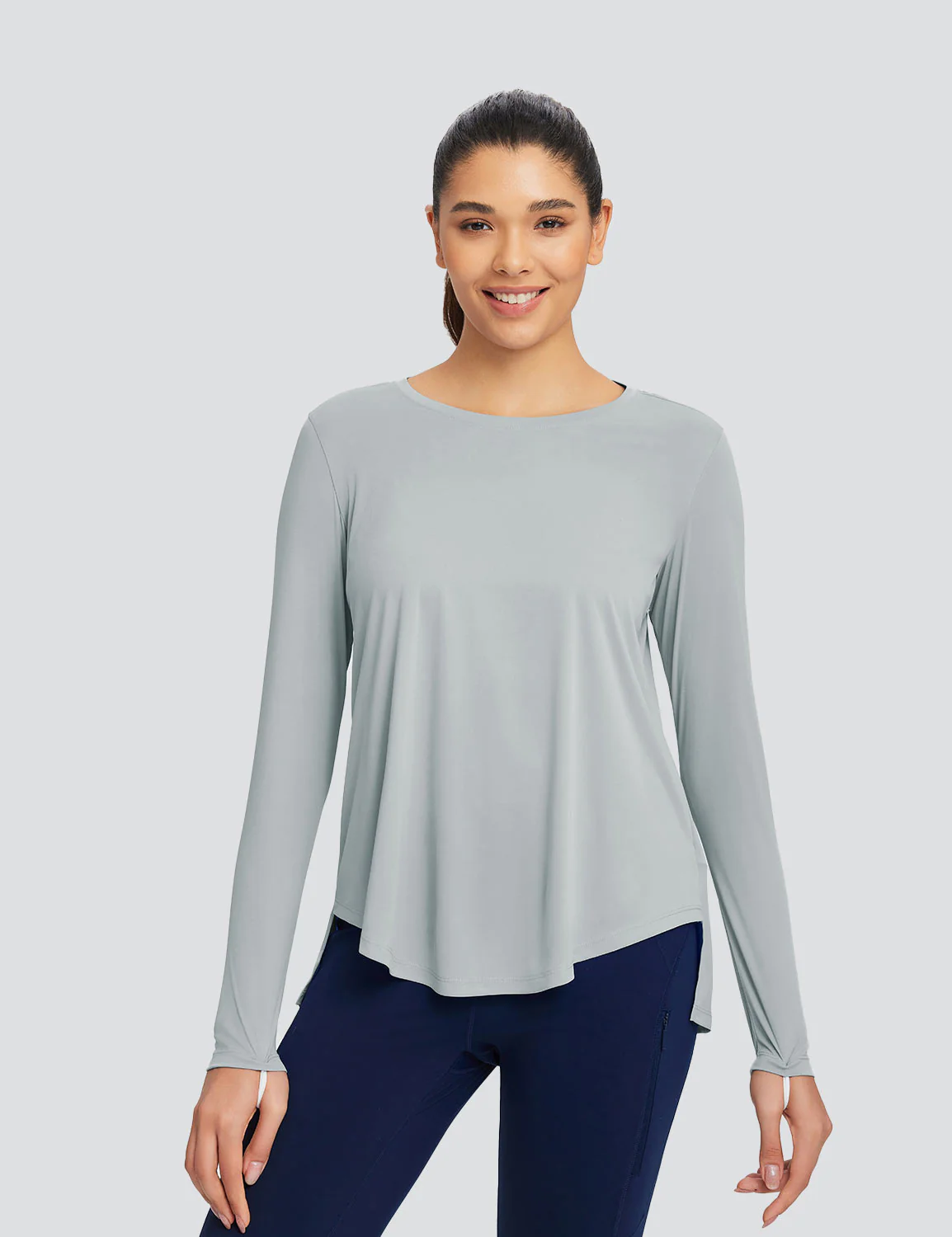 A Loose Crew Neck Long Sleeve T Shirt - Image 7