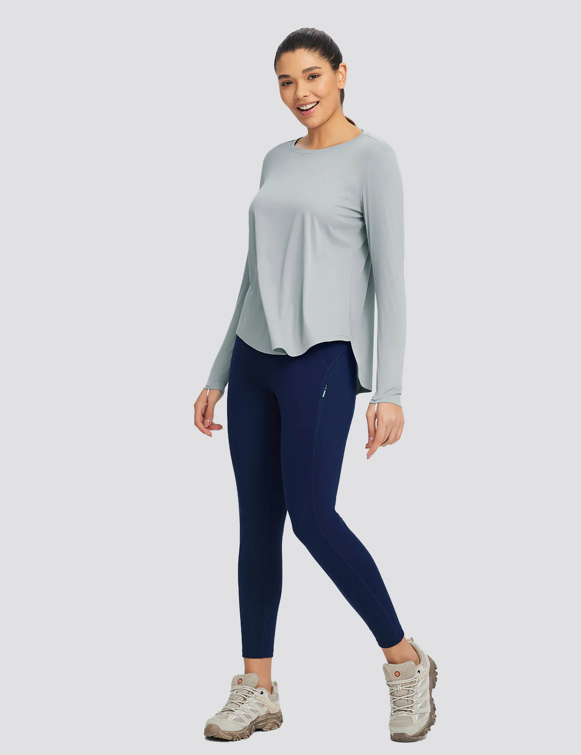 A Loose Crew Neck Long Sleeve T Shirt - Image 12