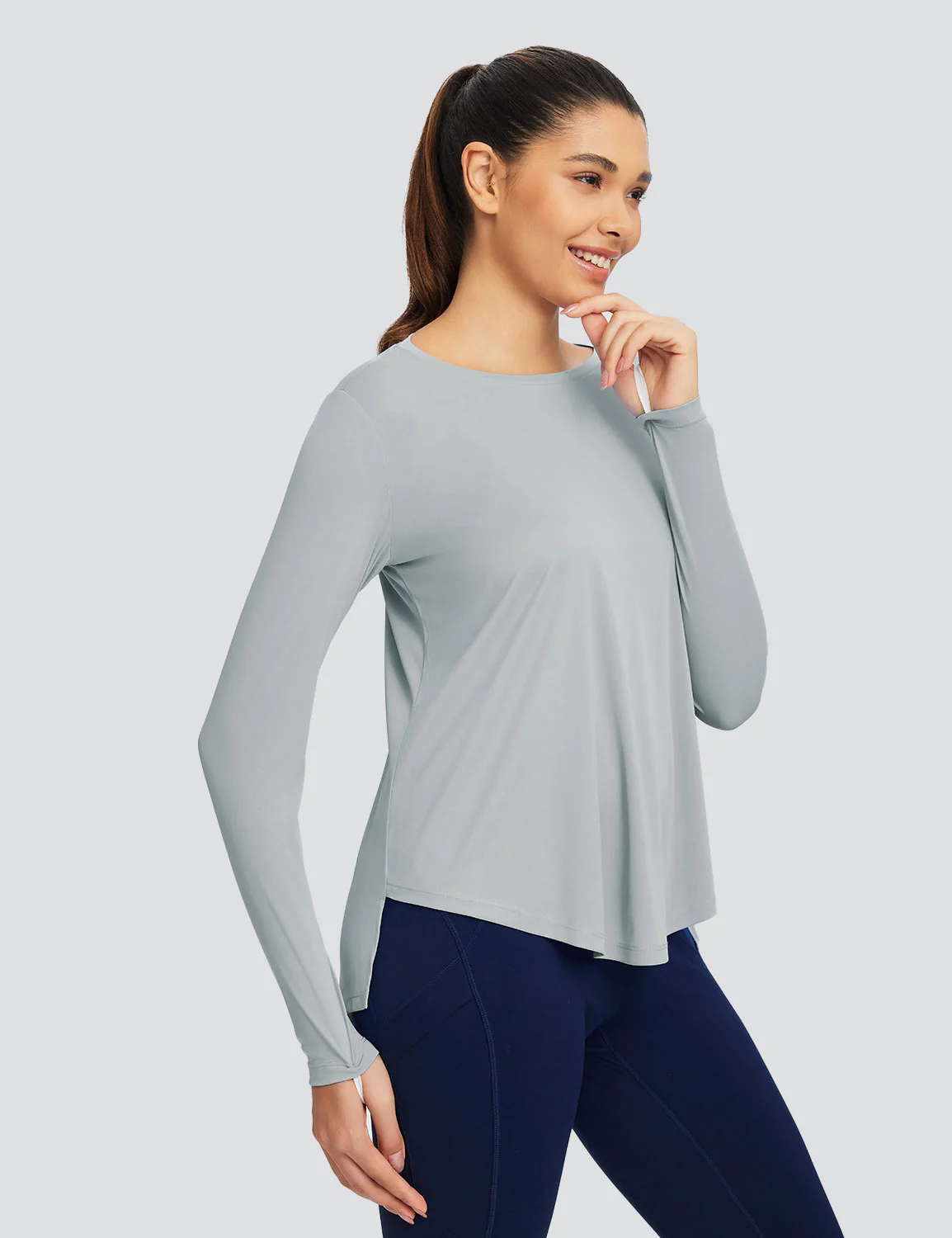 A Loose Crew Neck Long Sleeve T Shirt - Image 13